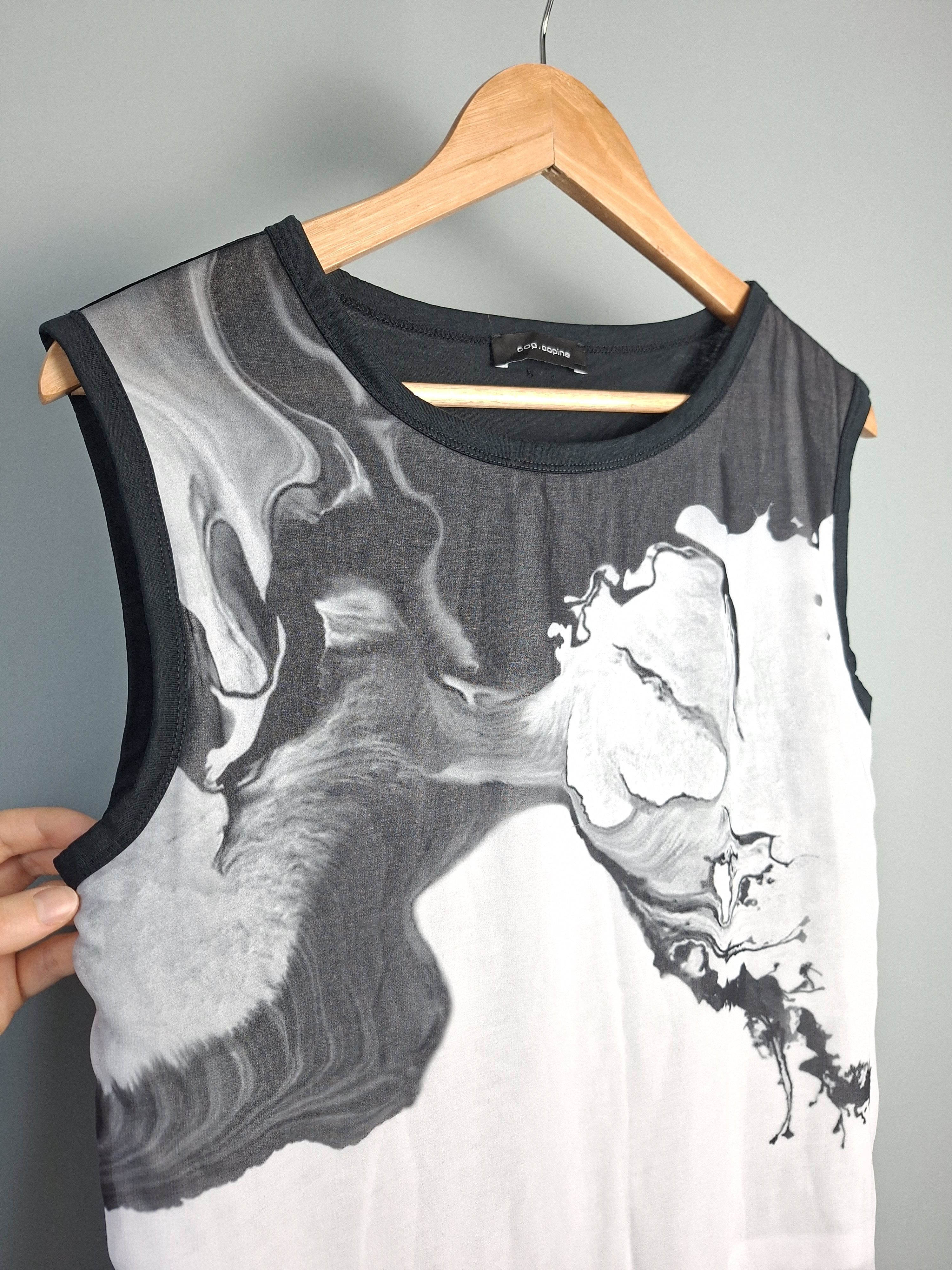 Cop Copine Cop.Copine Paris Abstract Graphic Tank Top Y2K Size S / US 4 / IT 40 - 4 Thumbnail