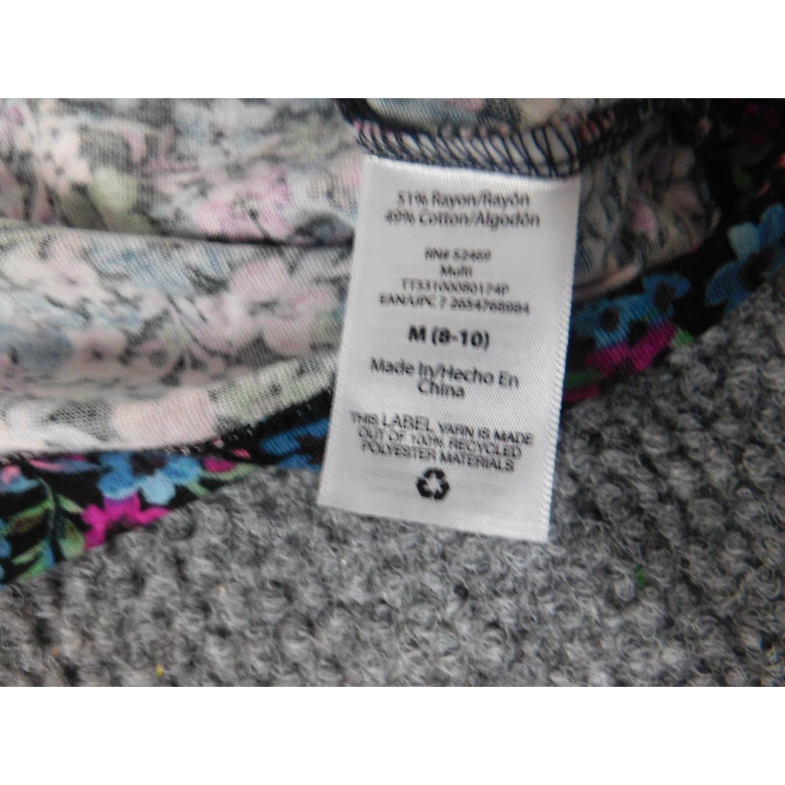 Vintage Time and Tru Blouse M Women Red Floral Crew Neck Long Sleeve Pullover Casual Viscose Shirt Size M / US 6-8 / IT 42-44 - 6 Thumbnail