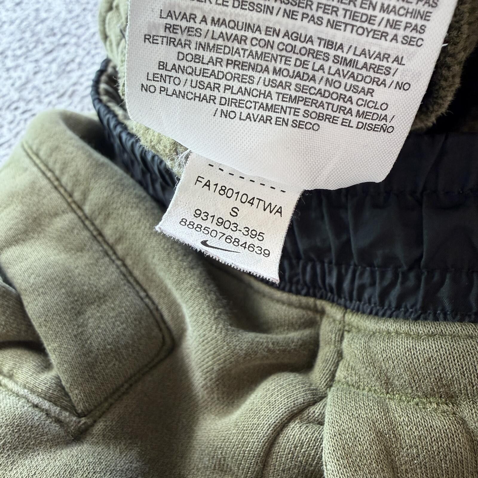Nike Nike Just Do It Olive Green Fleece Jogger Sweatpants Mens S Size US 30 / EU 46 - 6 Thumbnail
