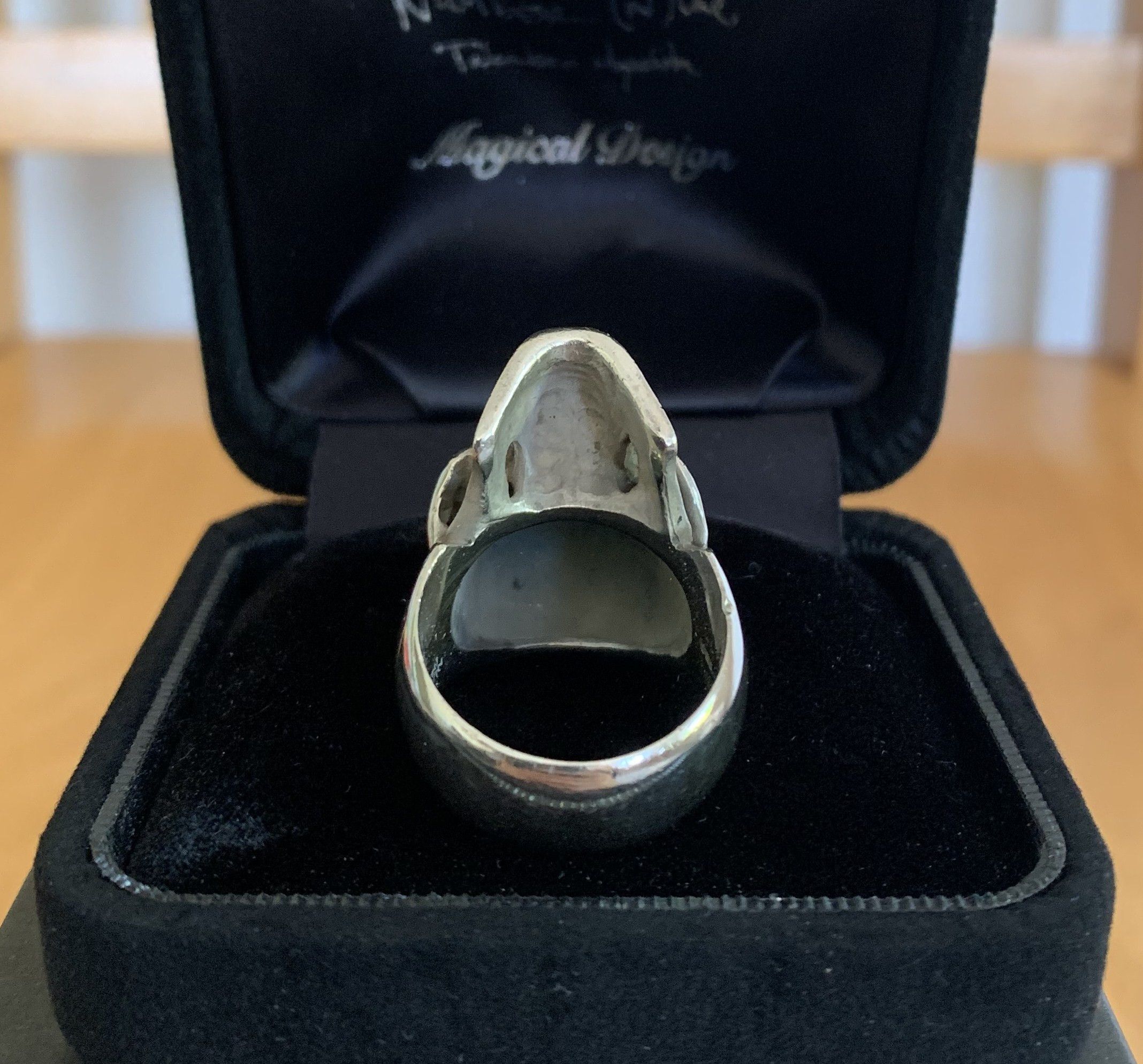 Number (N)ine SS05 "Nightcrawler" Bejeweled Silver Skull Ring w/ box Size ONE SIZE - 6 Thumbnail