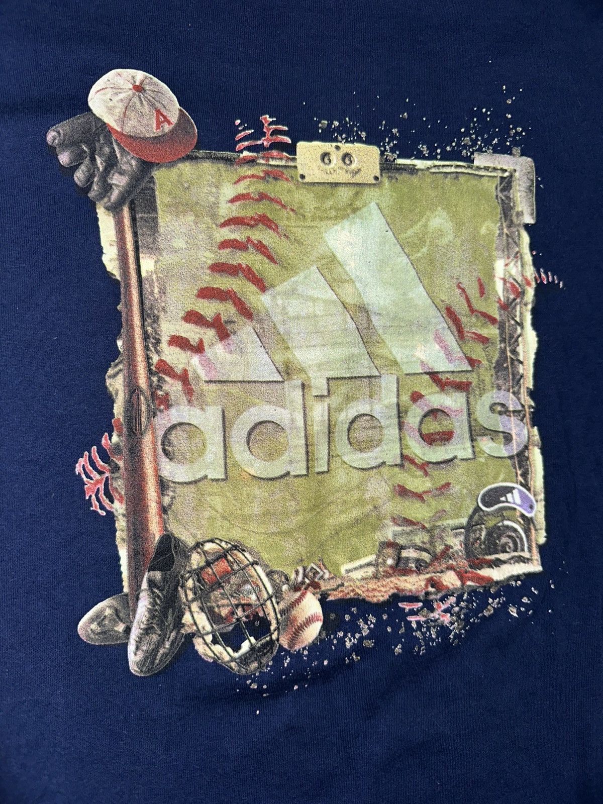 Adidas Vintage adidas 3 stripe baseball t-shirt navy blue men’s XL Size US XL / EU 56 / 4 - 3 Thumbnail