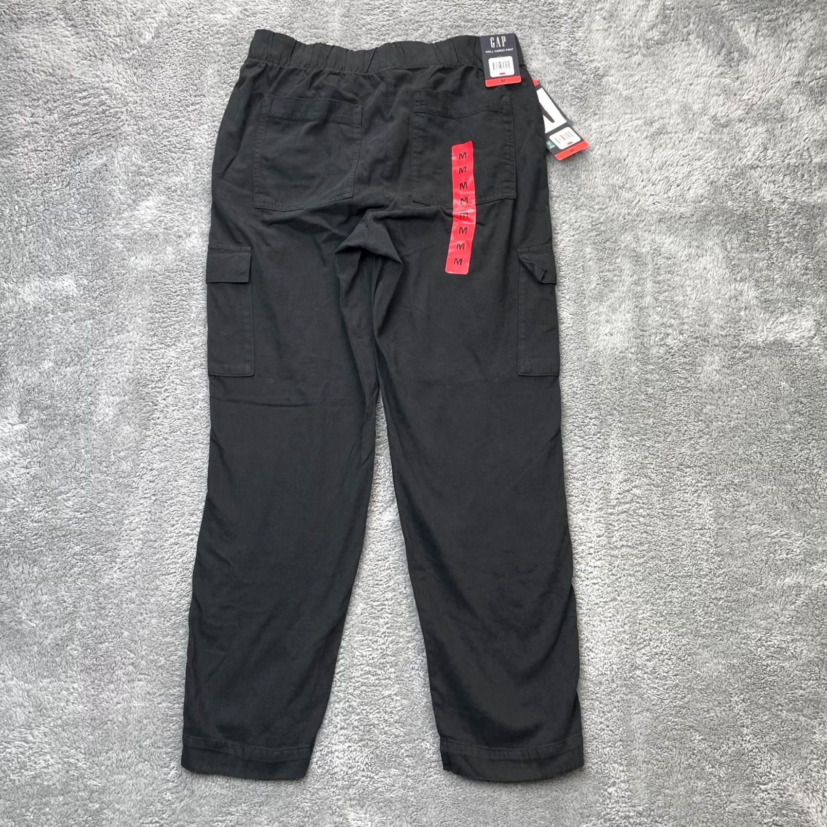 Gap Gap Mens Medium Black Cargo Straight Leg Elastic Waist Classic Casual Pants Size US 31 - 5 Thumbnail