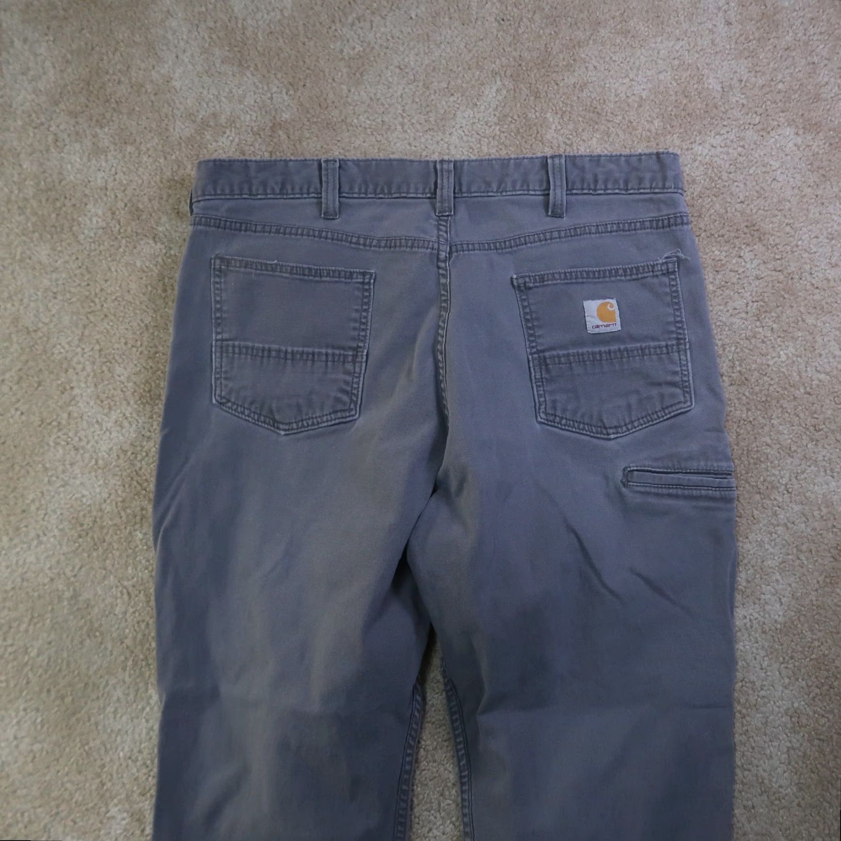 Carhartt VINTAGE Carhartt Relaxed Rigby Pants Men 38x30 Gray Canvas Workwear 90s Size US 38 / EU 54 - 5 Thumbnail