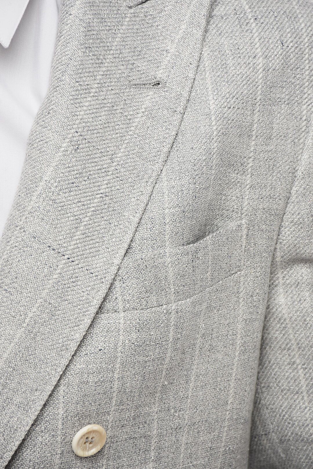 Brunello Cucinelli og1mm0725 Double-breasted Linen Blend Suit in Grey Size US M / EU 48-50 / 2 - 3 Thumbnail