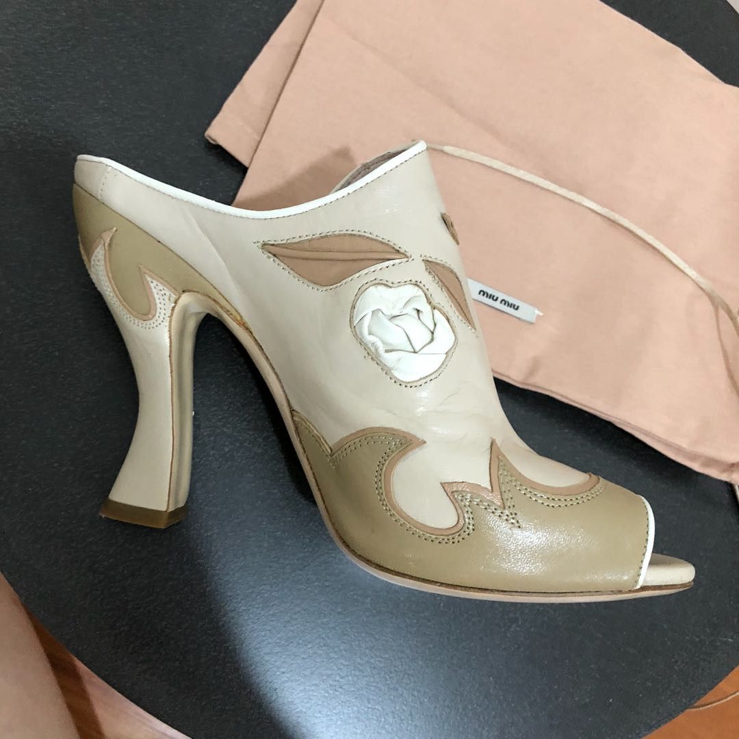 Miu Miu 00s ウエスタン パンプス western heels Miu Miu Western Heels
