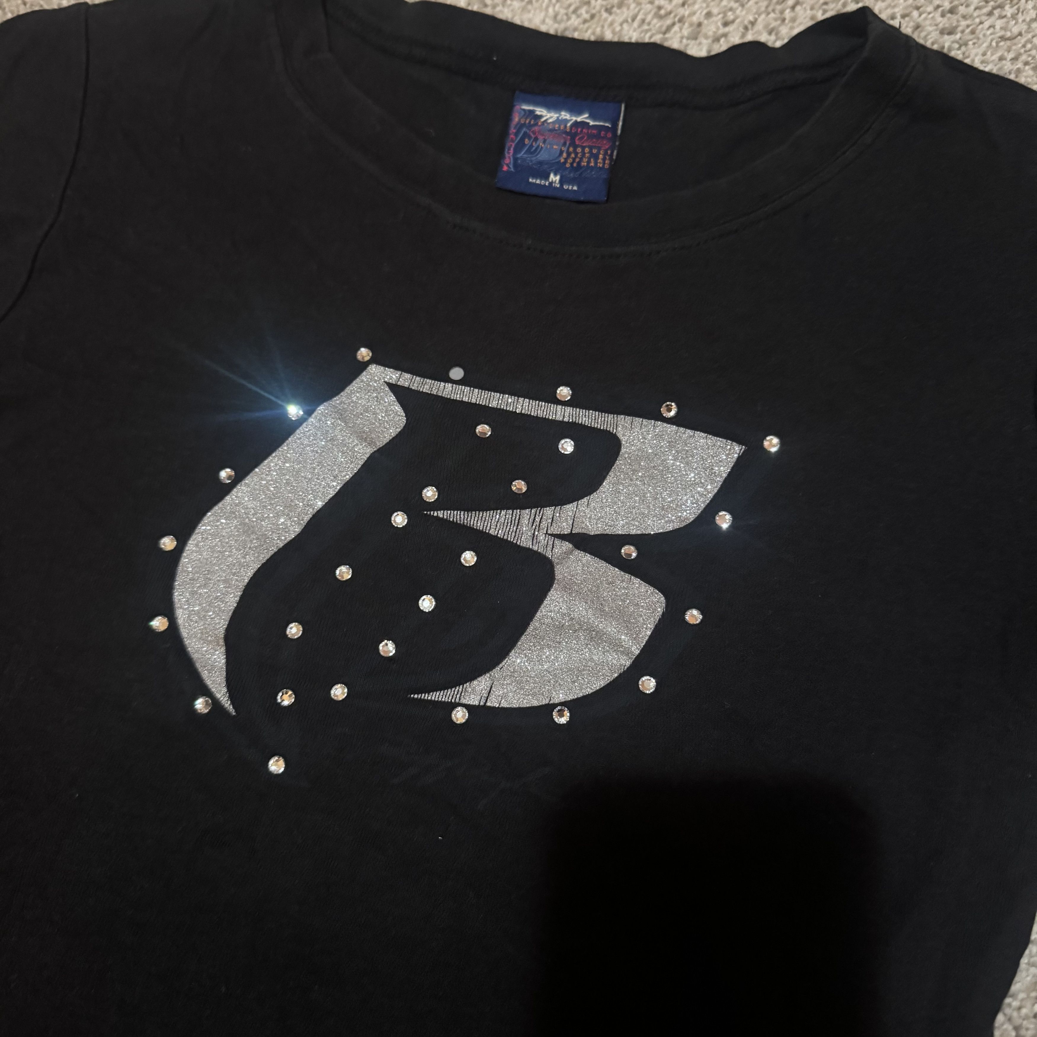 Ruff Ryders Ruff Ryders Rhinestone Baby Tee Size M / US 6-8 / IT 42-44 - 3 Thumbnail