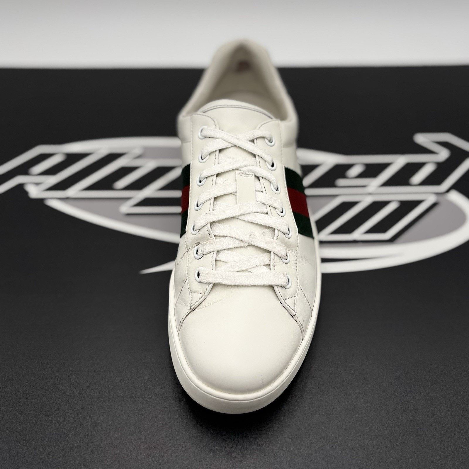 Gucci Gucci Ace Web ' White, Red, Green ' | GOOD CONDITION! Size US 10 / EU 43 - 14 Thumbnail