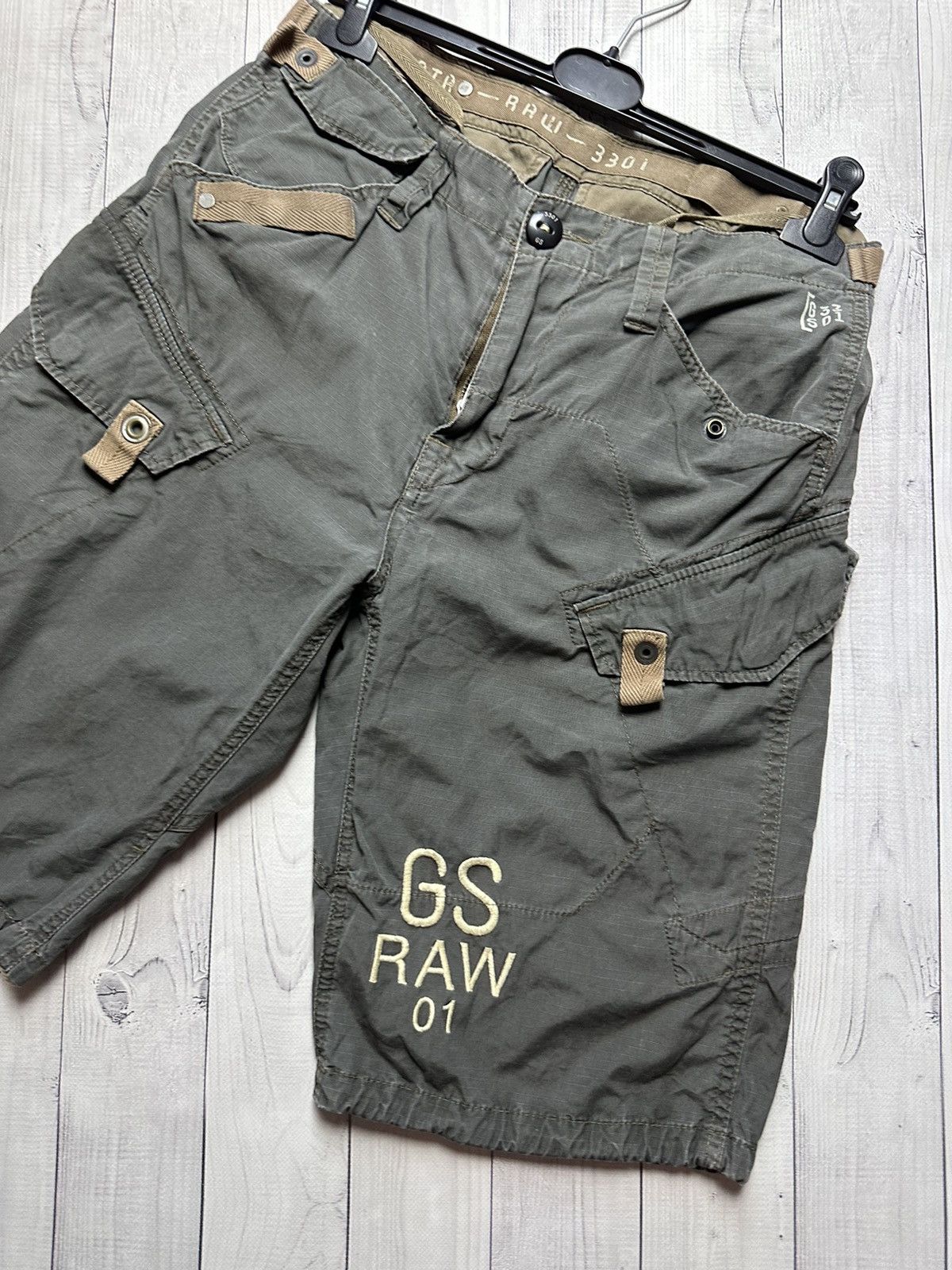G-Star × Vintage Vintage Raw G Star cargo shorts size 32 rare pocket drill Size US 32 / EU 48 - 2 Thumbnail