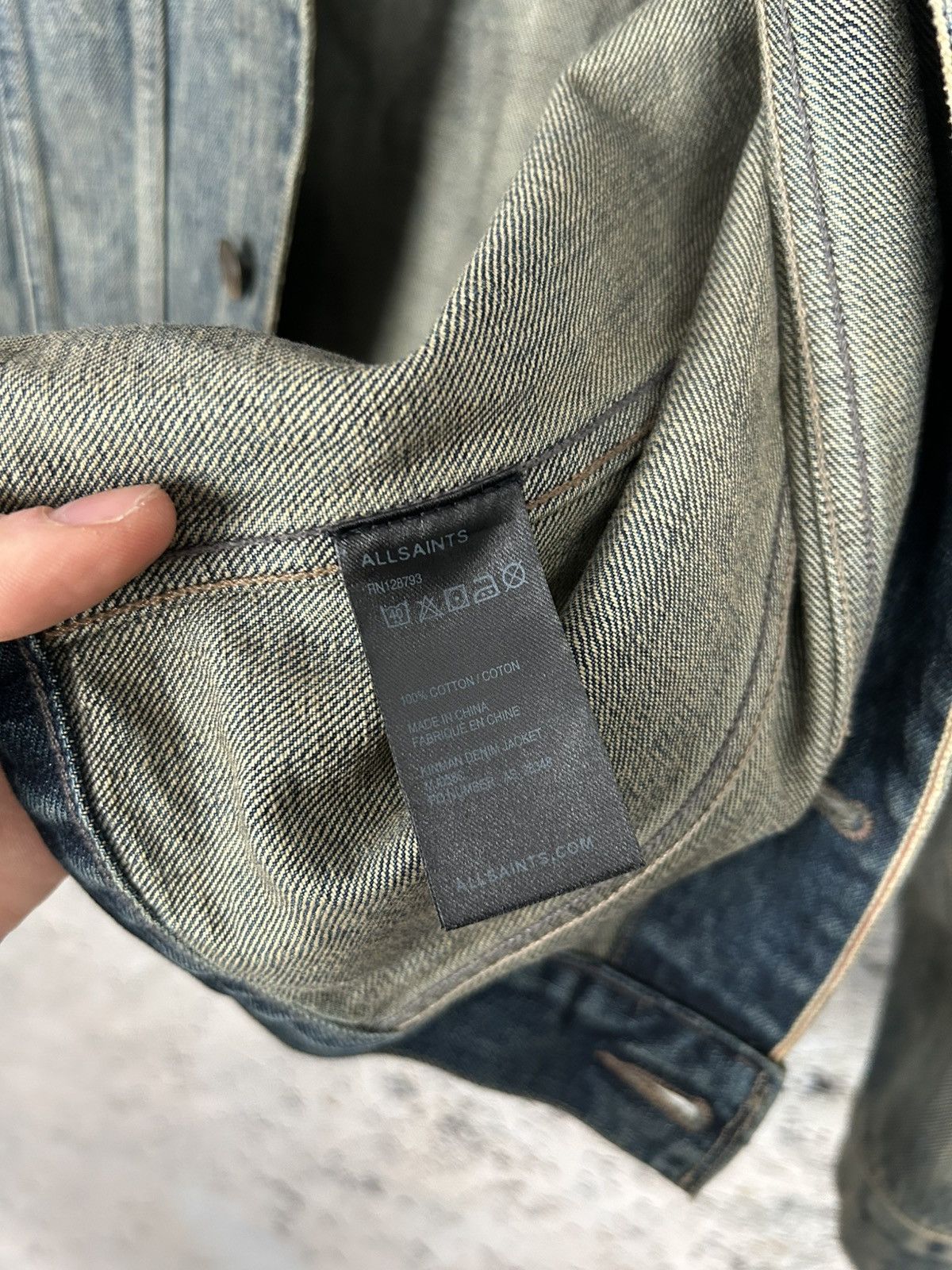 Allsaints Allsaints Japanese Fabric Denim Jacket Avant Garde Grunge Size US L / EU 52-54 / 3 - 10 Thumbnail