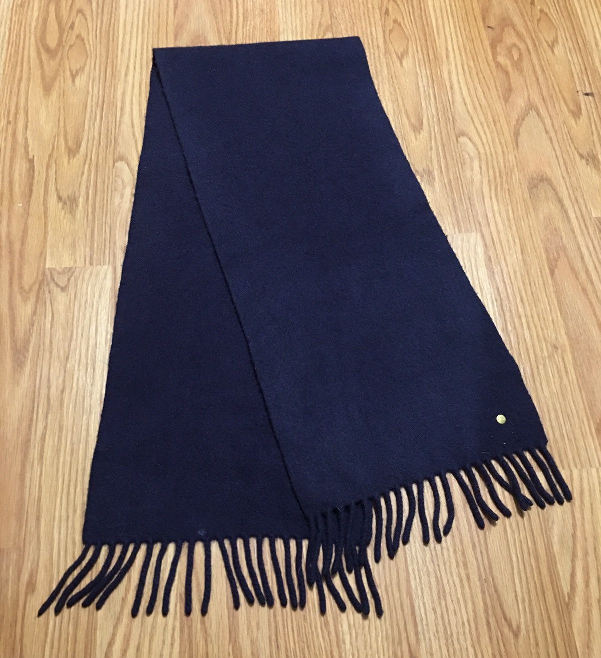 Burlington Burlington England Wool Navy Blue Mens Scarf Size ONE SIZE - 2 Thumbnail