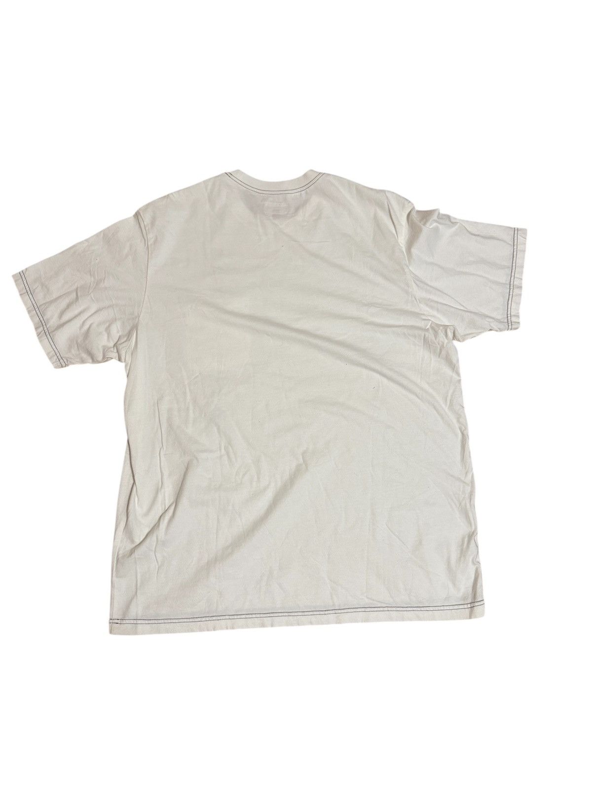 Supreme 🔥Supreme Contrast Stitch Pocket Tee White/Supreme T shirt Size US L / EU 52-54 / 3 - 10 Thumbnail