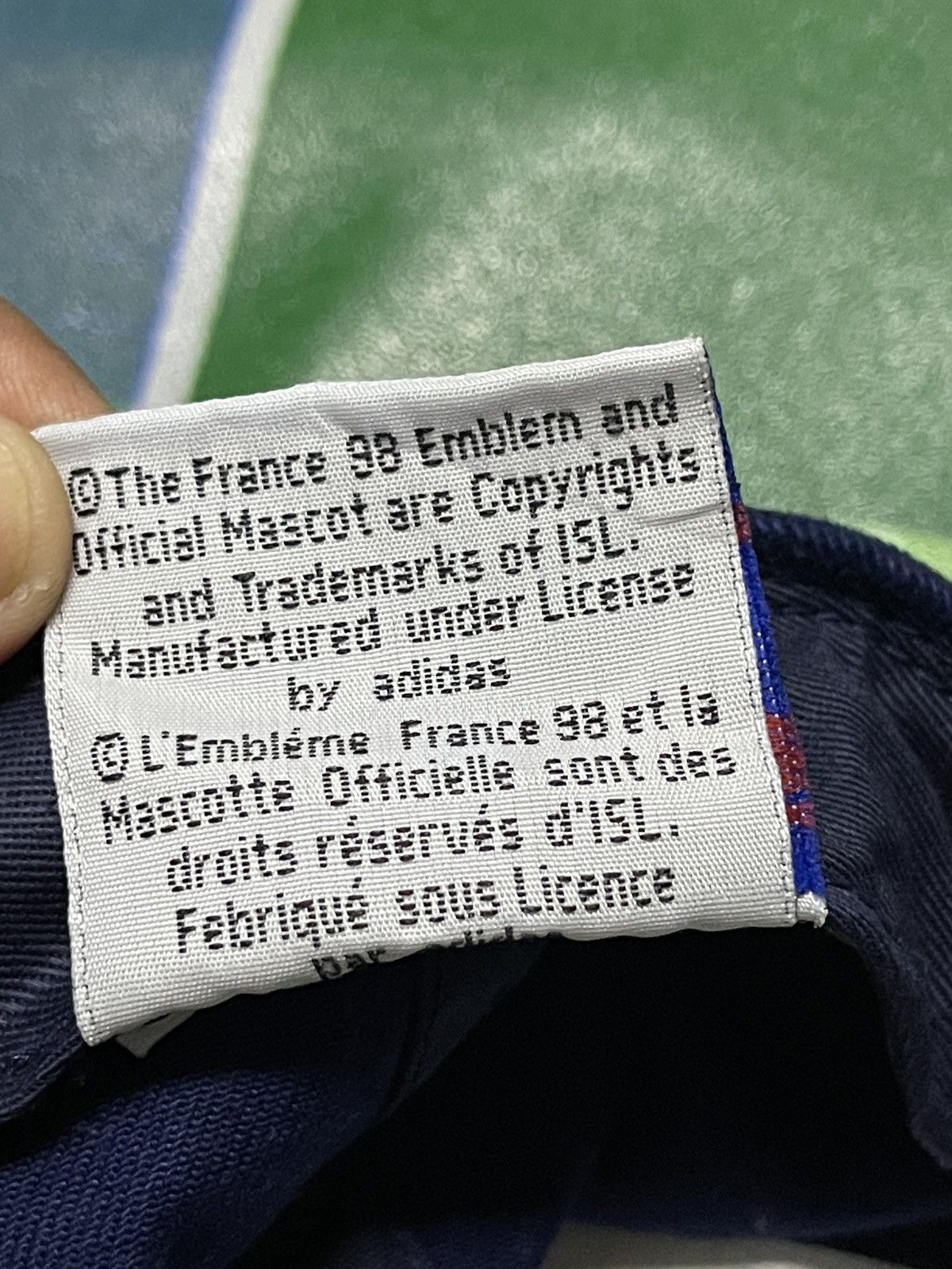 Adidas Vintage World Cup 1998 France Cap Adidas big logo blue 90s. Size ONE SIZE - 6 Thumbnail