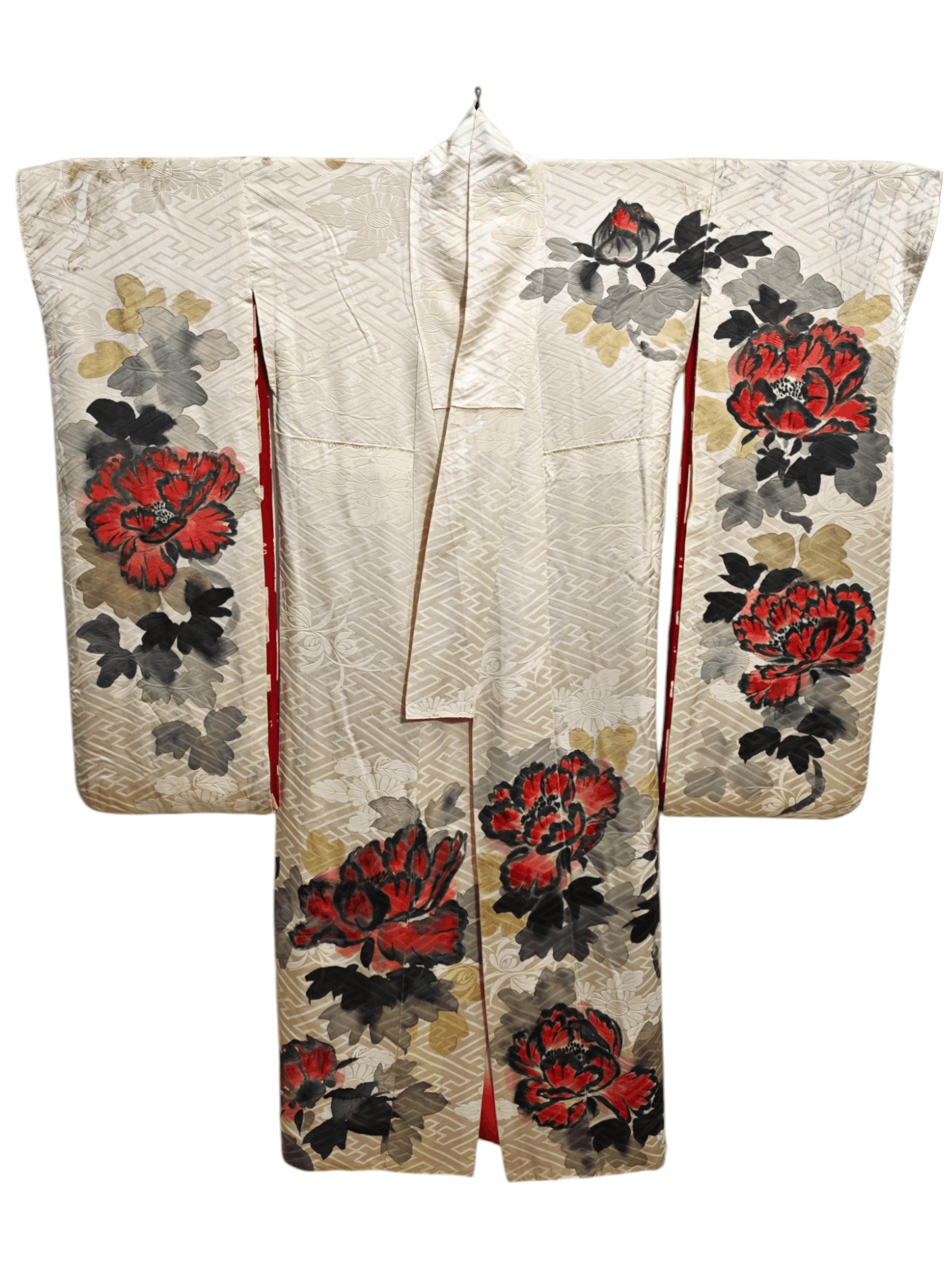 Japanese Brand × Vintage Vintage Japanese Furisode silk Kimono Robe Kimono Dress Size US L / EU 52-54 / 3 - 3 Thumbnail