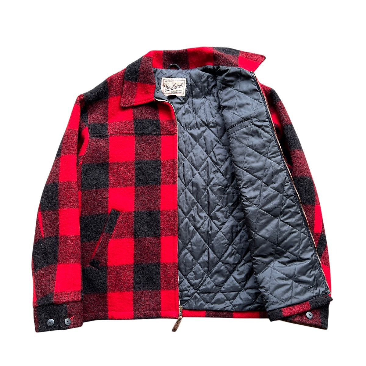 Woolrich Woolen Mills Vintage Woolrich red black buffalo-plaid wool jacket quilted Size US L / EU 52-54 / 3 - 7 Thumbnail