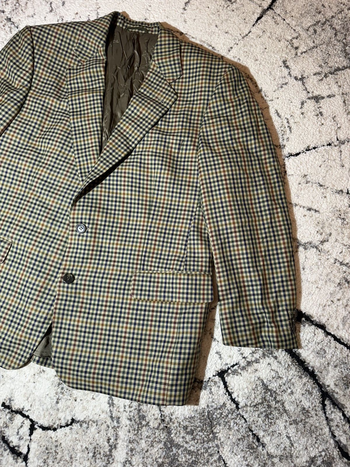 Burberry × Vintage Burberry’s Vintage Plaid Check Blazer Oldmoney Men’s Large Size 44R - 5 Thumbnail