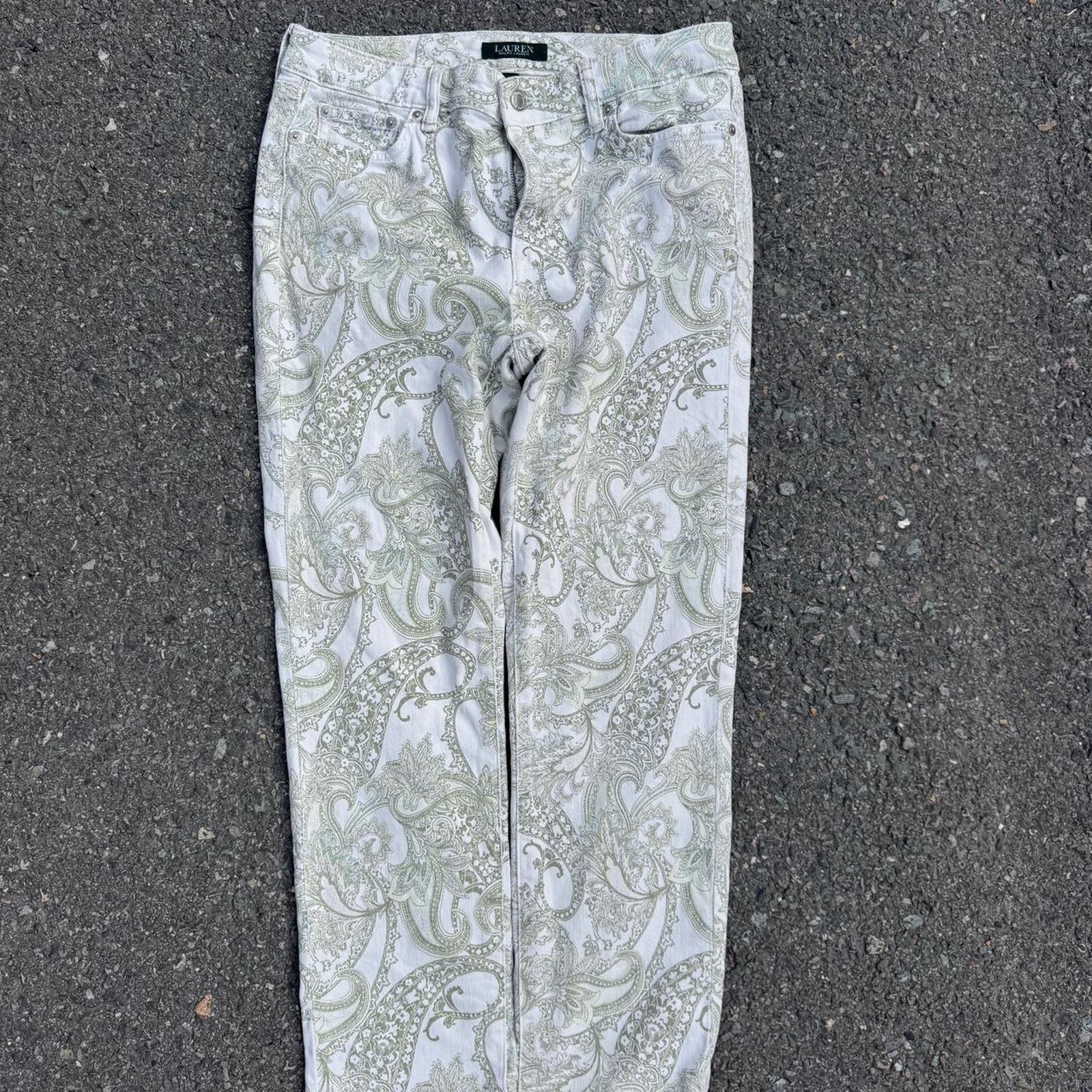 Ralph Lauren Ralph Lauren Women’s White Floral Jeans – Size 8 Size 30" / US 8 / IT 44 - 5 Thumbnail