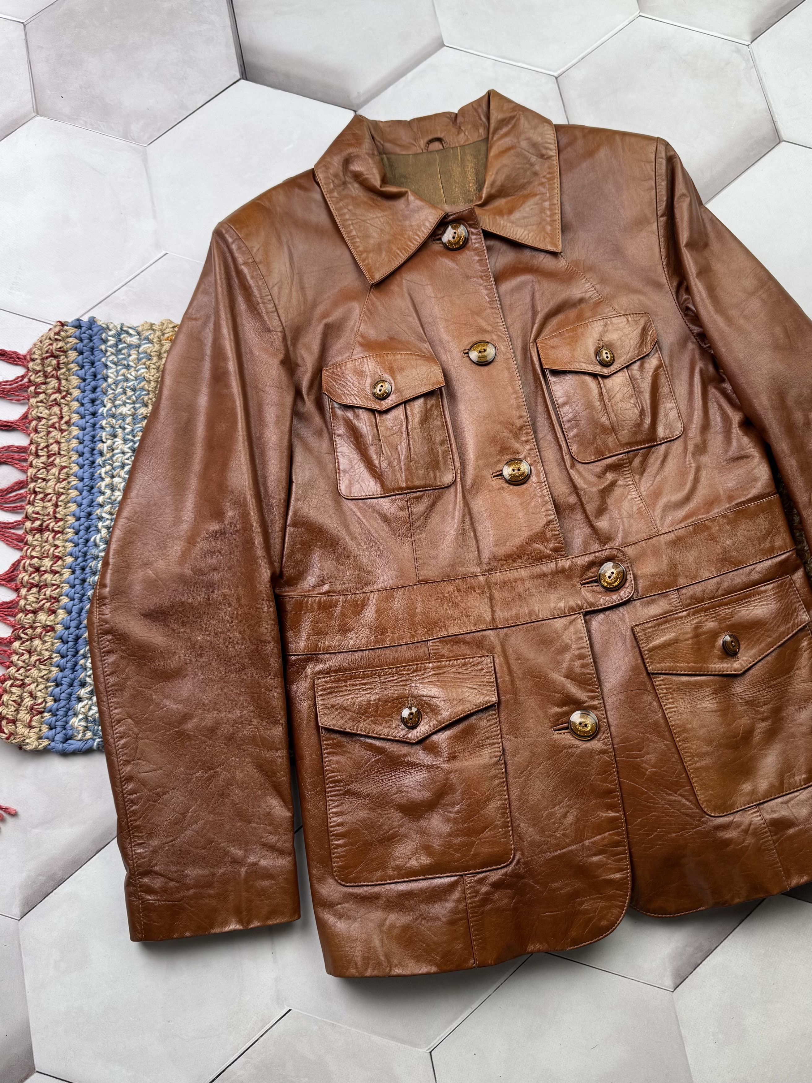 Vintage Vintage Leather Jacket (ES9) Size M / US 6-8 / IT 42-44 - 2 Thumbnail