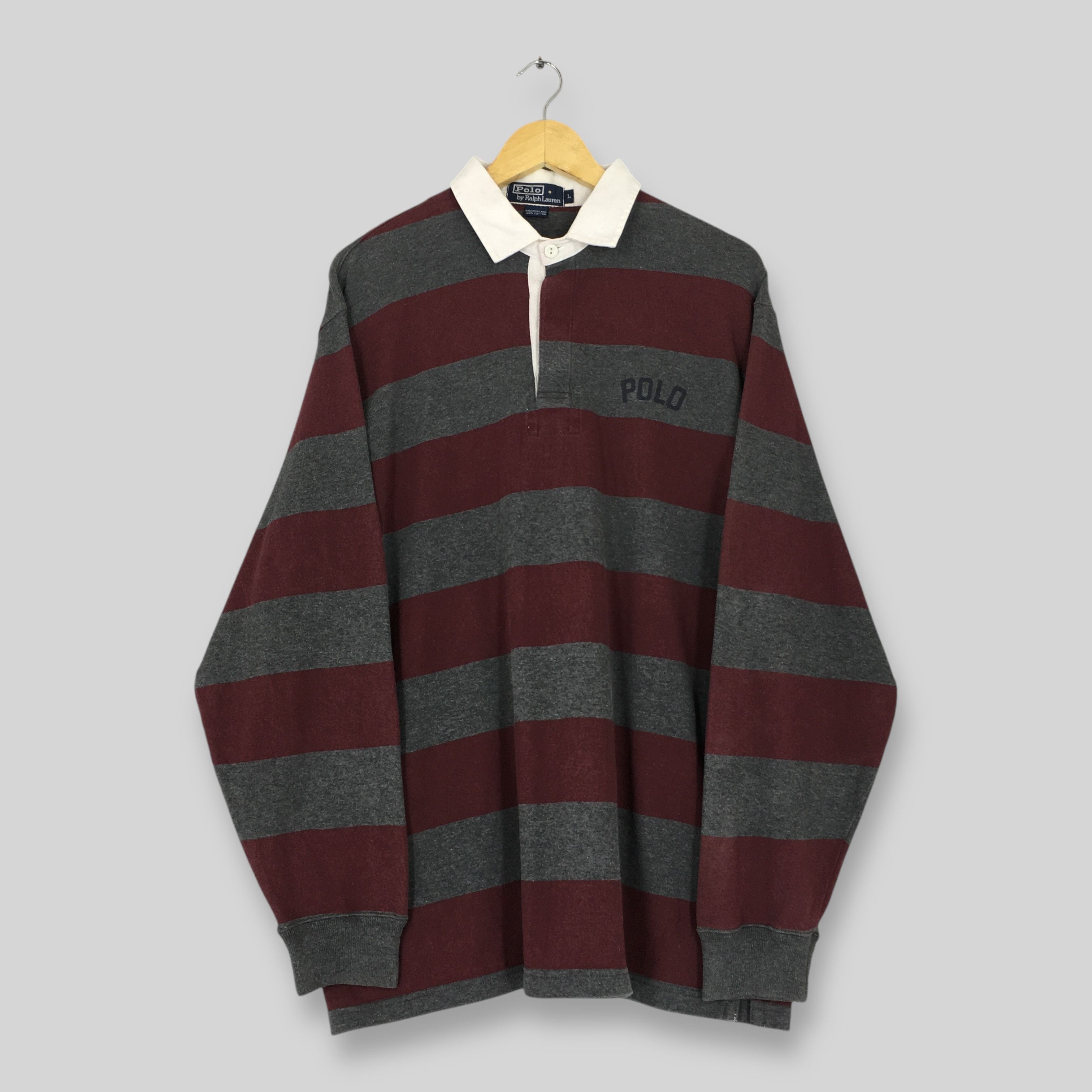 Polo Ralph Lauren Vintage Polo Ralph Lauren Striped Rugby Shirt Large Size US L / EU 52-54 / 3 - 1 Thumbnail