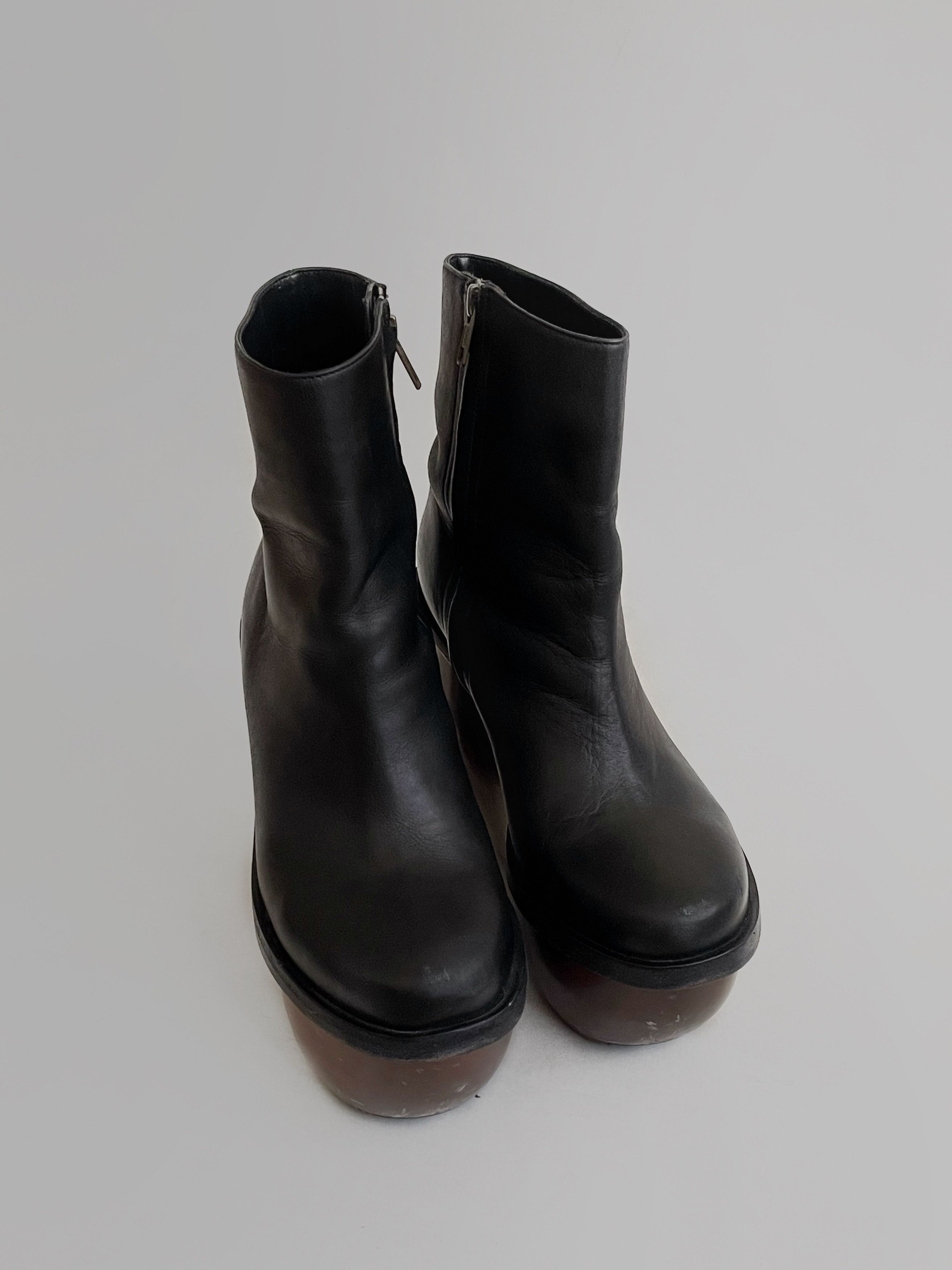 & Other Stories &other stories leather/wood Avant-garde platform boots Size US 8 / IT 38 - 8 Thumbnail