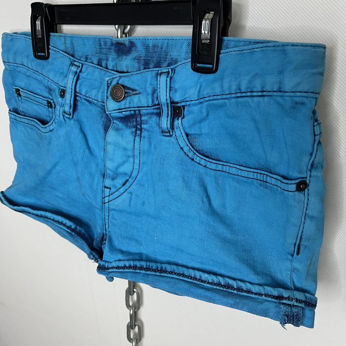 Hysteric Glamour HYSTERIC GLAMOUR BRIGHT BLUE DENIM SHORTS Size 30" / US 8 / IT 44 - 3 Thumbnail