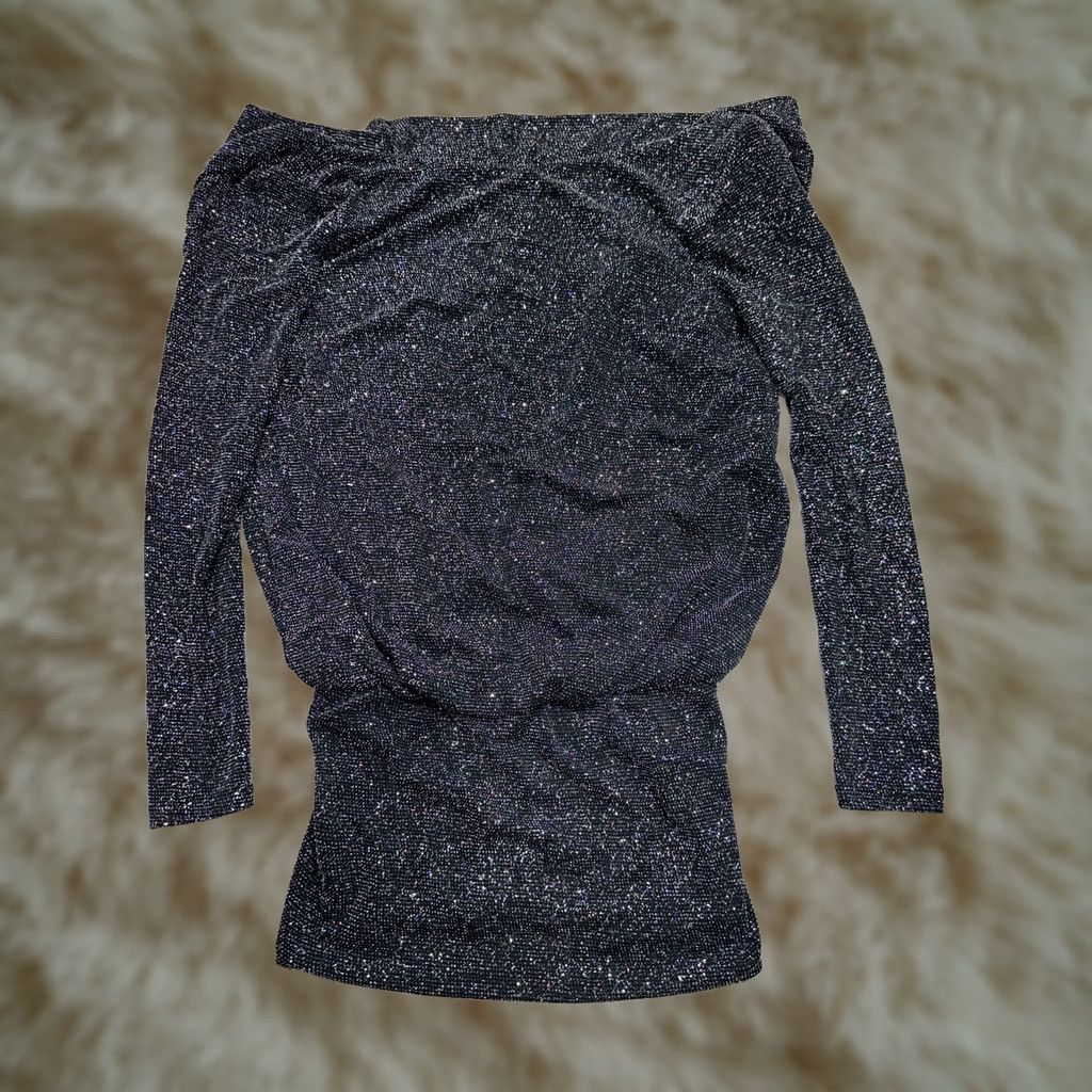 ASTR The Label ASTR The Label Gray Sparkle Mini Dress Long Sleeve Cocktail Stretch XS NWT Women Size XS / US 0-2 / IT 36-38 - 1 Thumbnail