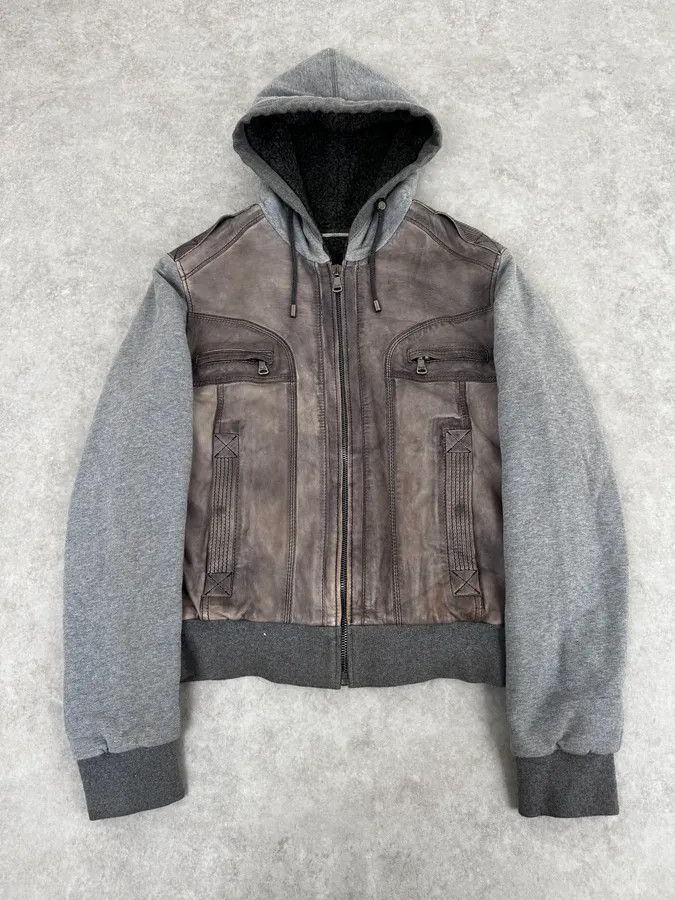 Dolce & Gabbana AW2010 Dolce & Gabbana Grey Technical Leather Hooded Jacket Size US M / EU 48-50 / 2 - 1 Thumbnail
