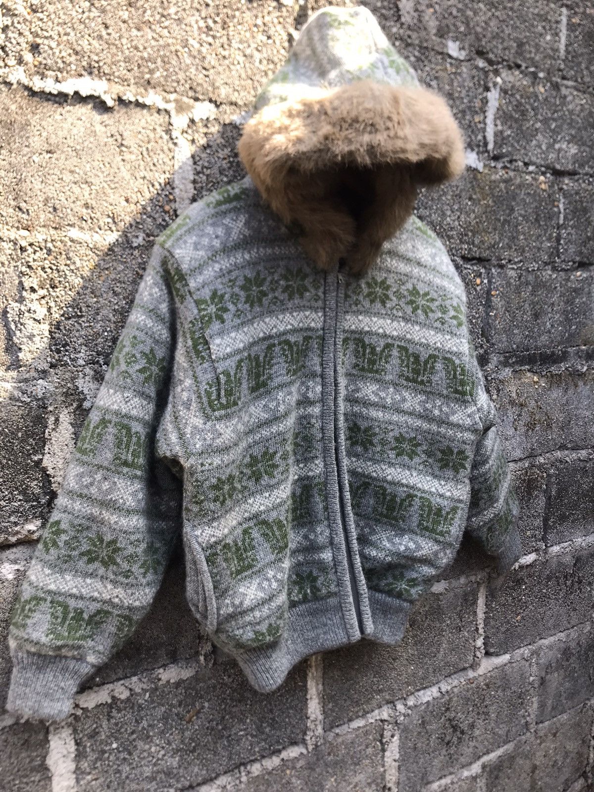 Japanese Brand ⚡️Vintage Hybrid Native Southwestern Faux Fur Hoodies Size US M / EU 48-50 / 2 - 2 Thumbnail