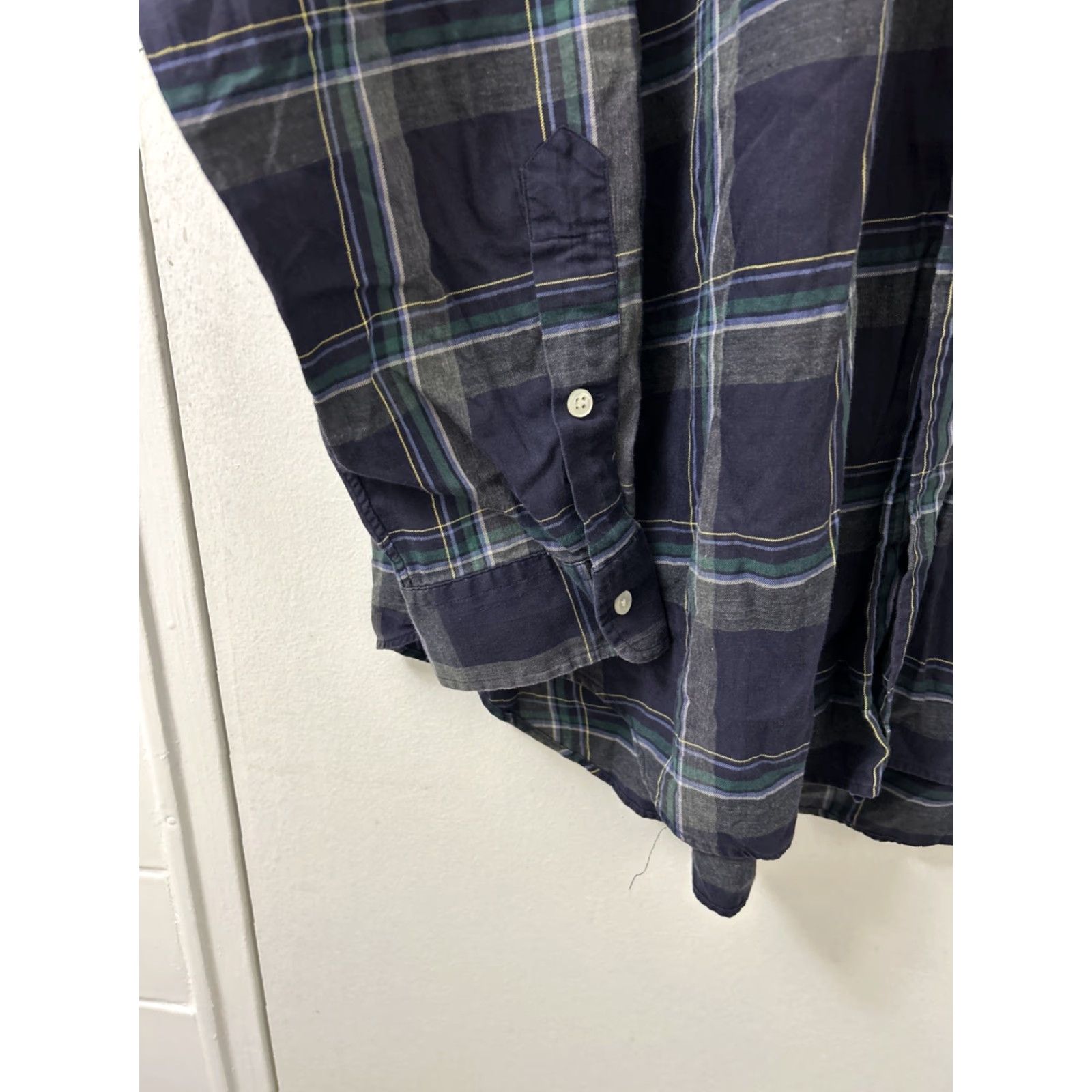 Ralph Lauren VINTAGE Ralph Lauren Blake Shirt Mens XL Navy Blue Plaid Cotton Button-Down L/S Size US XL / EU 56 / 4 - 7 Thumbnail