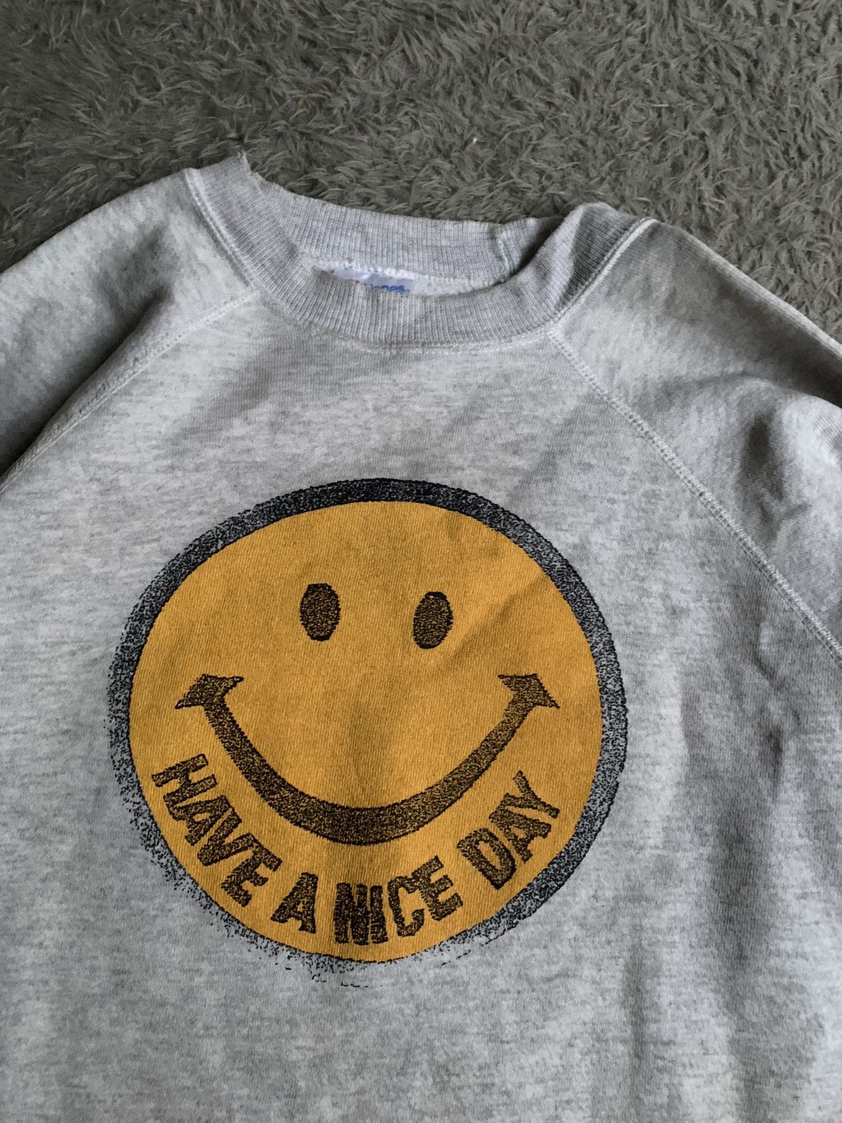 Vintage Vintage 90s Smile Have a Nice Day Sweatshirt Size US M / EU 48-50 / 2 - 2 Thumbnail