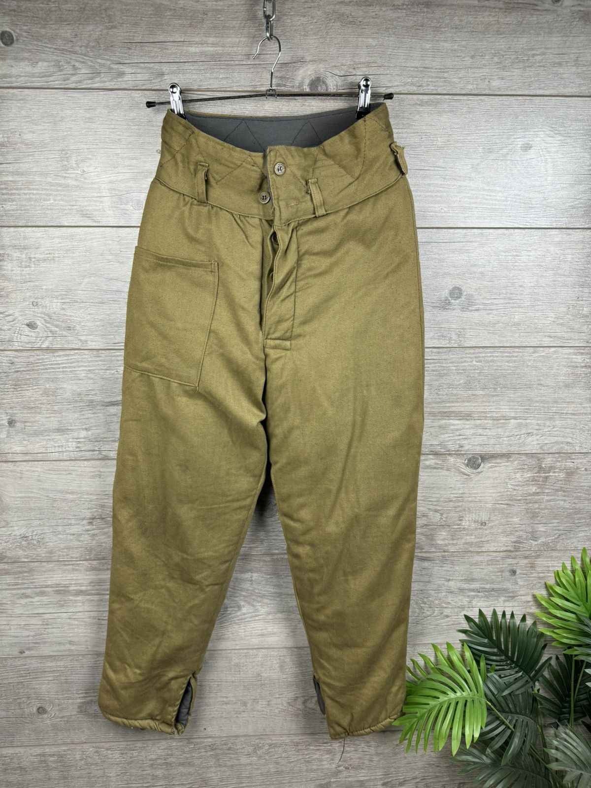 Other Vintage winter warm work pants 1970s in army style USSR Size US 28 / EU 44 - 2 Thumbnail