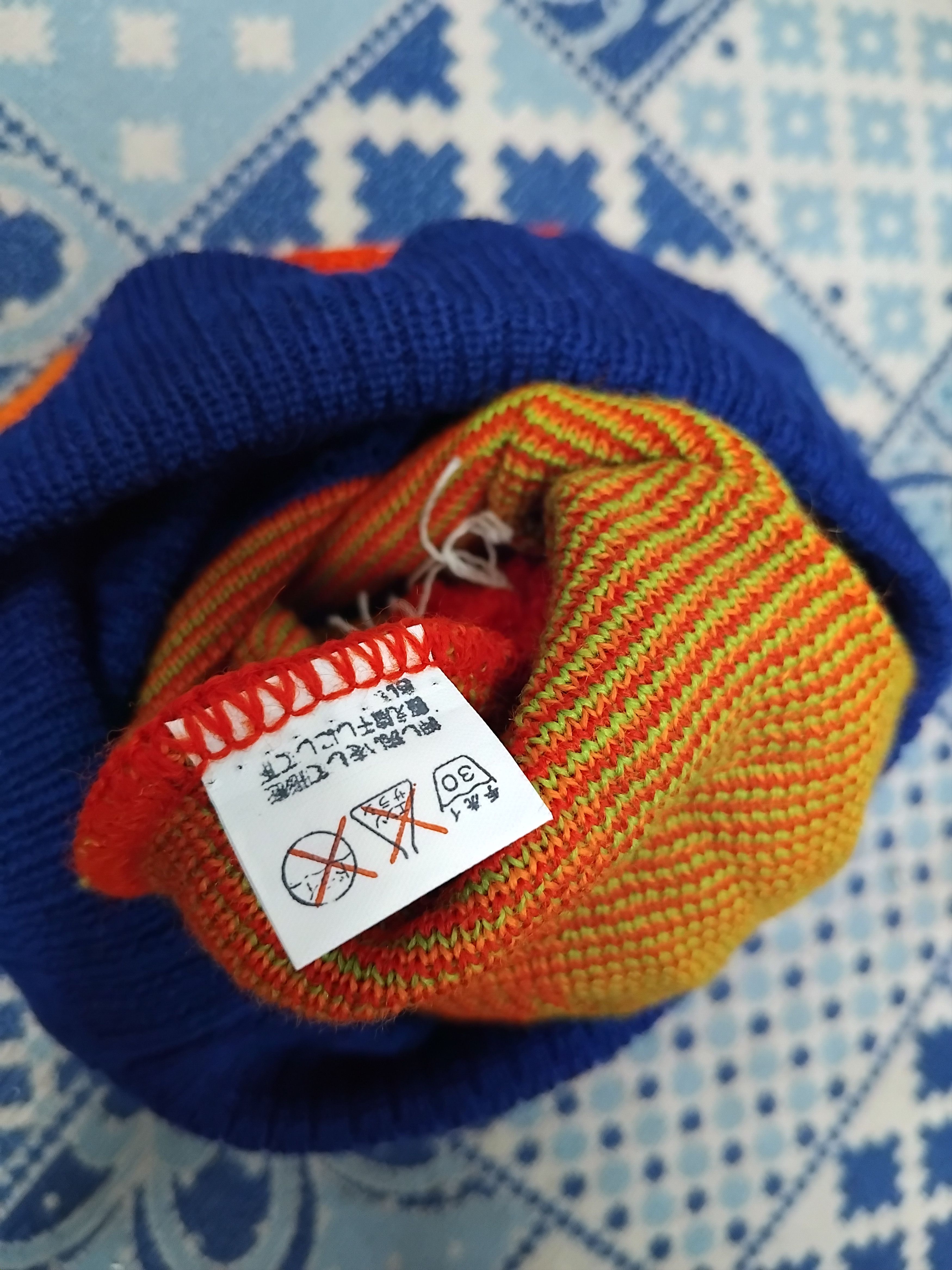 Japanese Brand Cismon multicolour beanie hat Size ONE SIZE - 2 Thumbnail