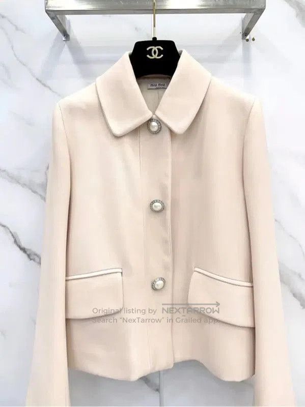 Miu Miu Miu Miu Pink Cotton Blend Women's Jacket . Size S / US 4 / IT 40 - 4 Thumbnail