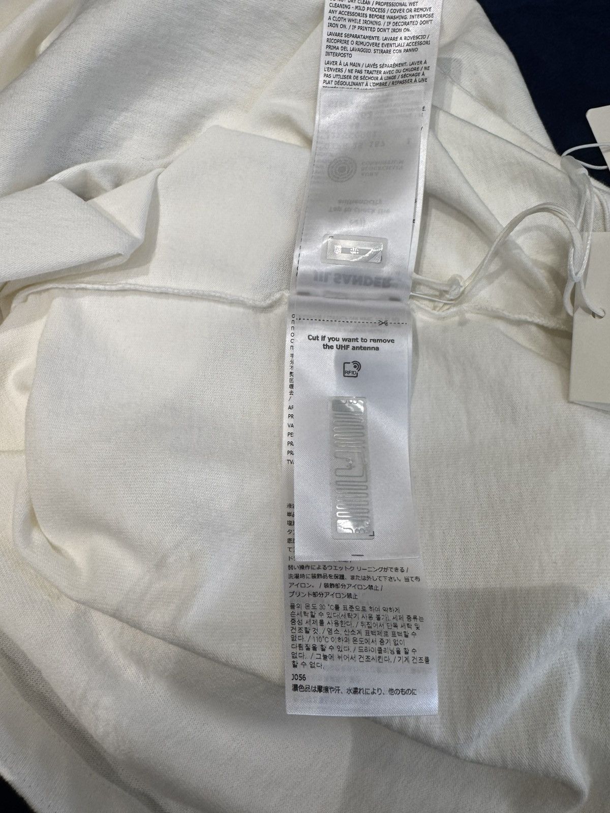 Jil Sander NWT Contrast Logo Oversized Crew Neck T-Shirt - WHITE, XS Size US XS / EU 42 / 0 - 7 Thumbnail