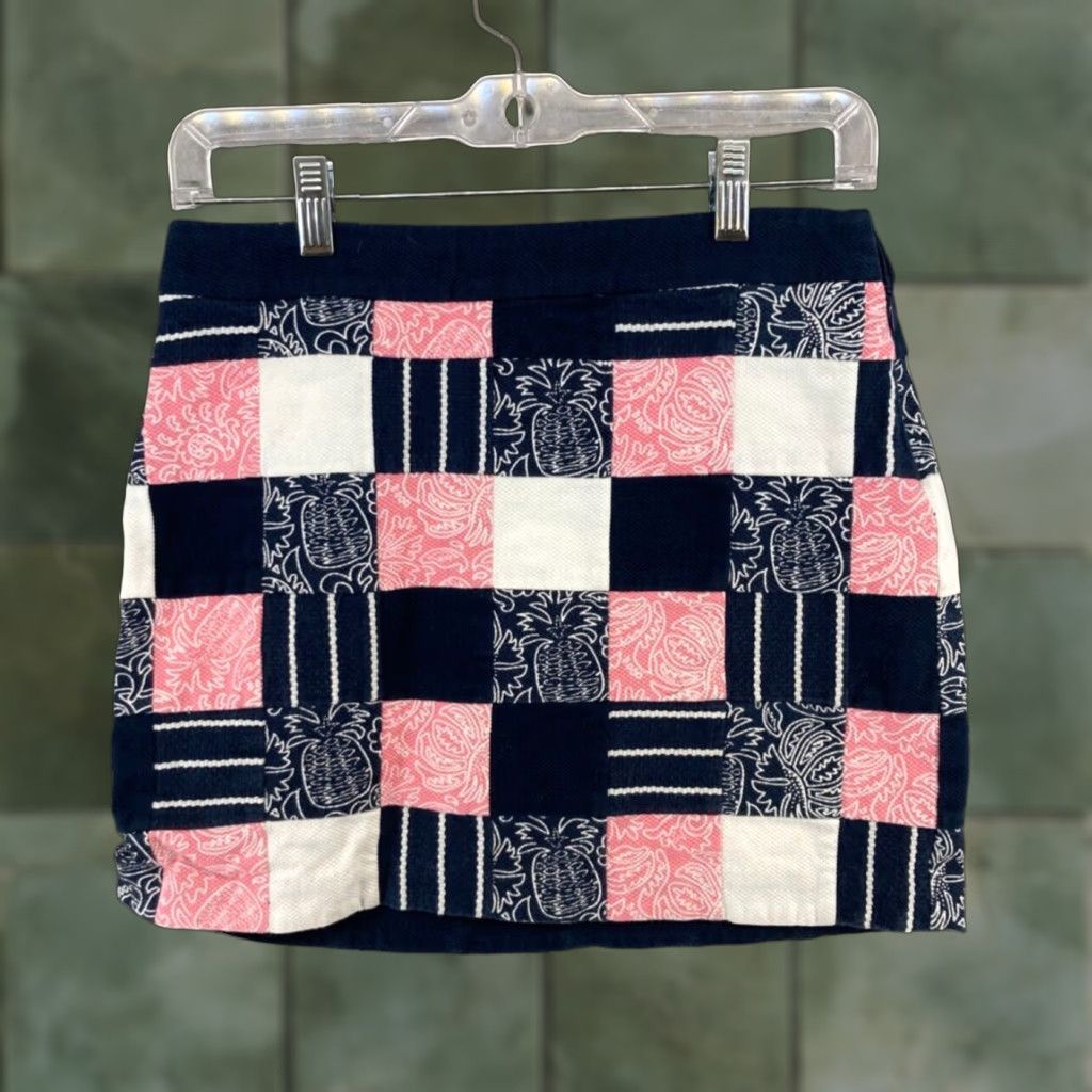 Vineyard Vines VINEYARD VINES Womens Plaid Mini Skirt 0 Blue Casual Preppy Size 25" / US 0 / IT 36 - 1 Thumbnail