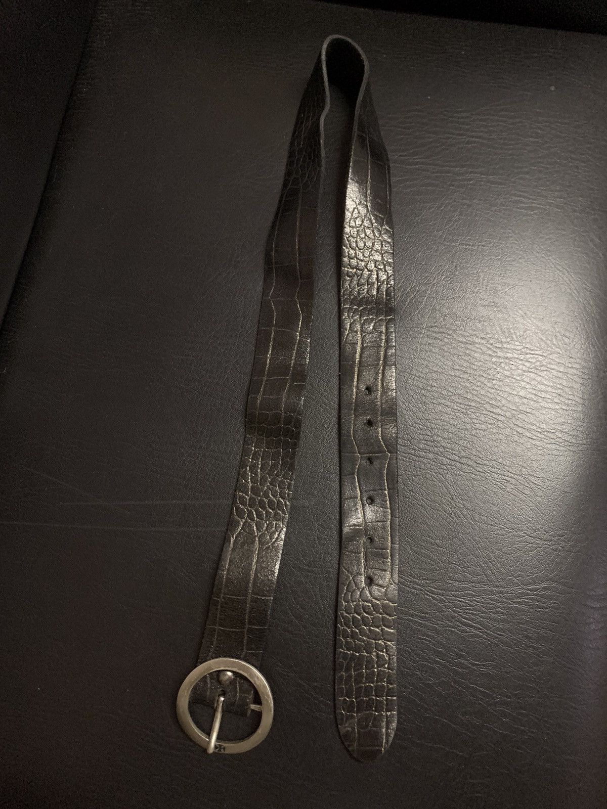 If Six Was Nine Black snakeskin belt Size ONE SIZE - 2 Thumbnail