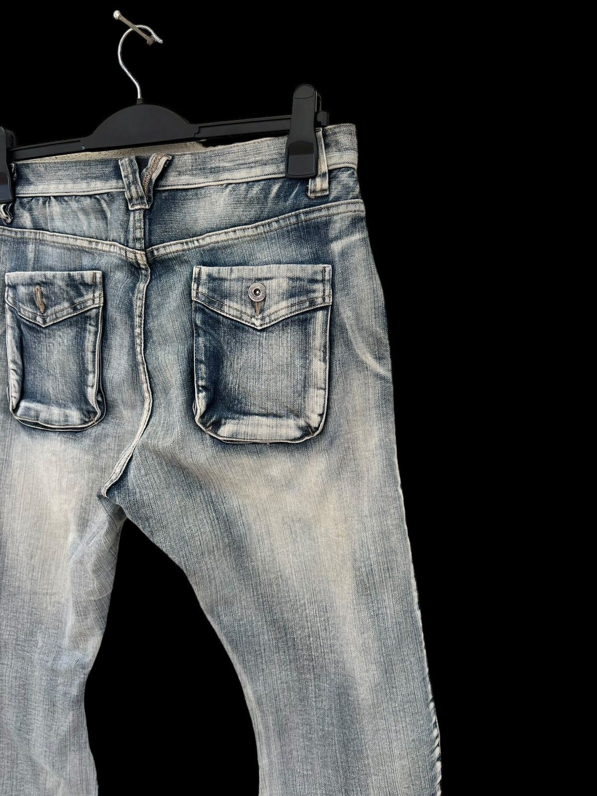 Vintage Vintage PPFM Acid Washed Curved Leg Denim Jeans Size US 31 - 19 Thumbnail