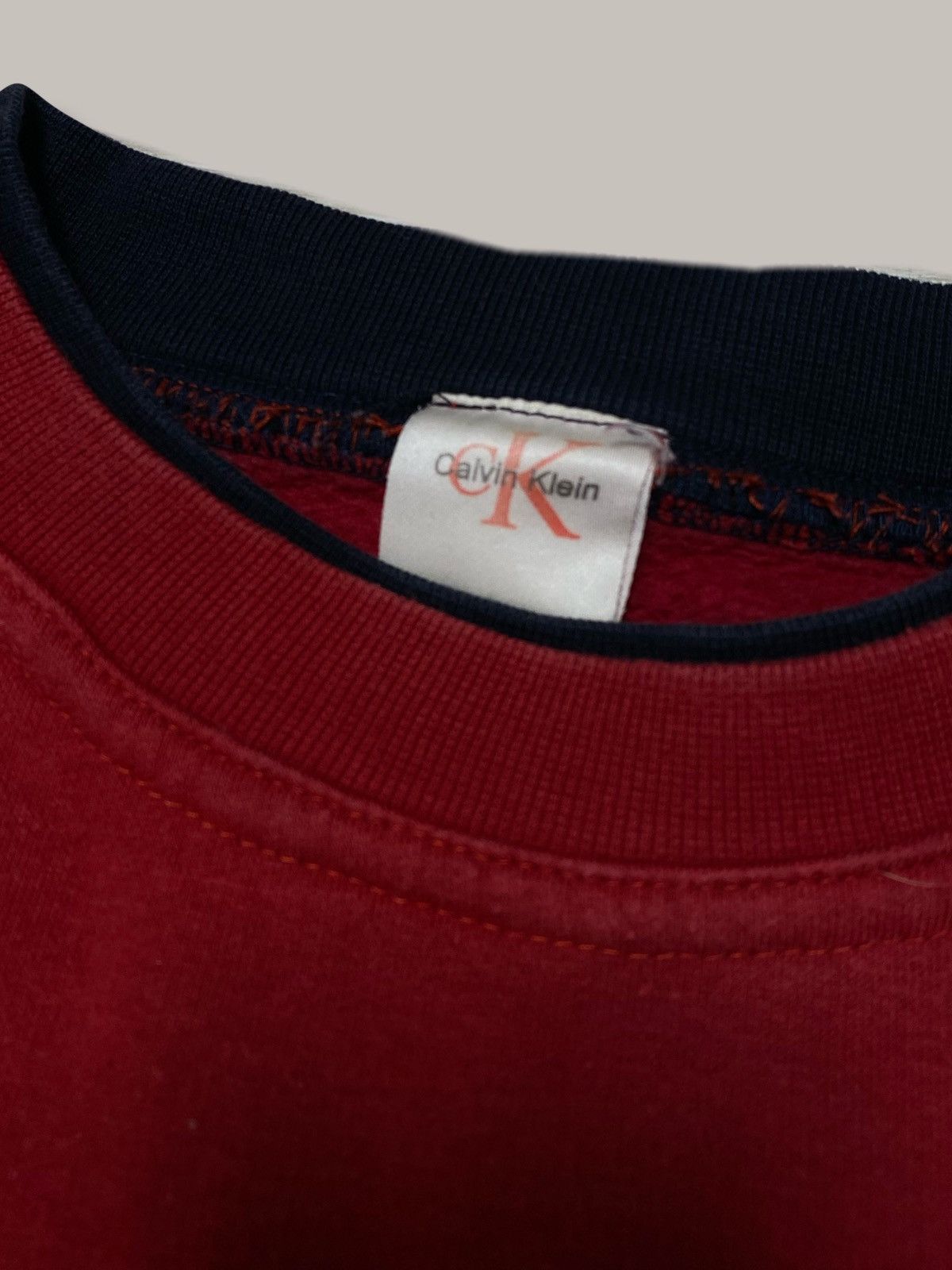 Calvin Klein Calvin Klein Vintage Double Neck Sweatshirt BIG LOGO Size US L / EU 52-54 / 3 - 3 Thumbnail