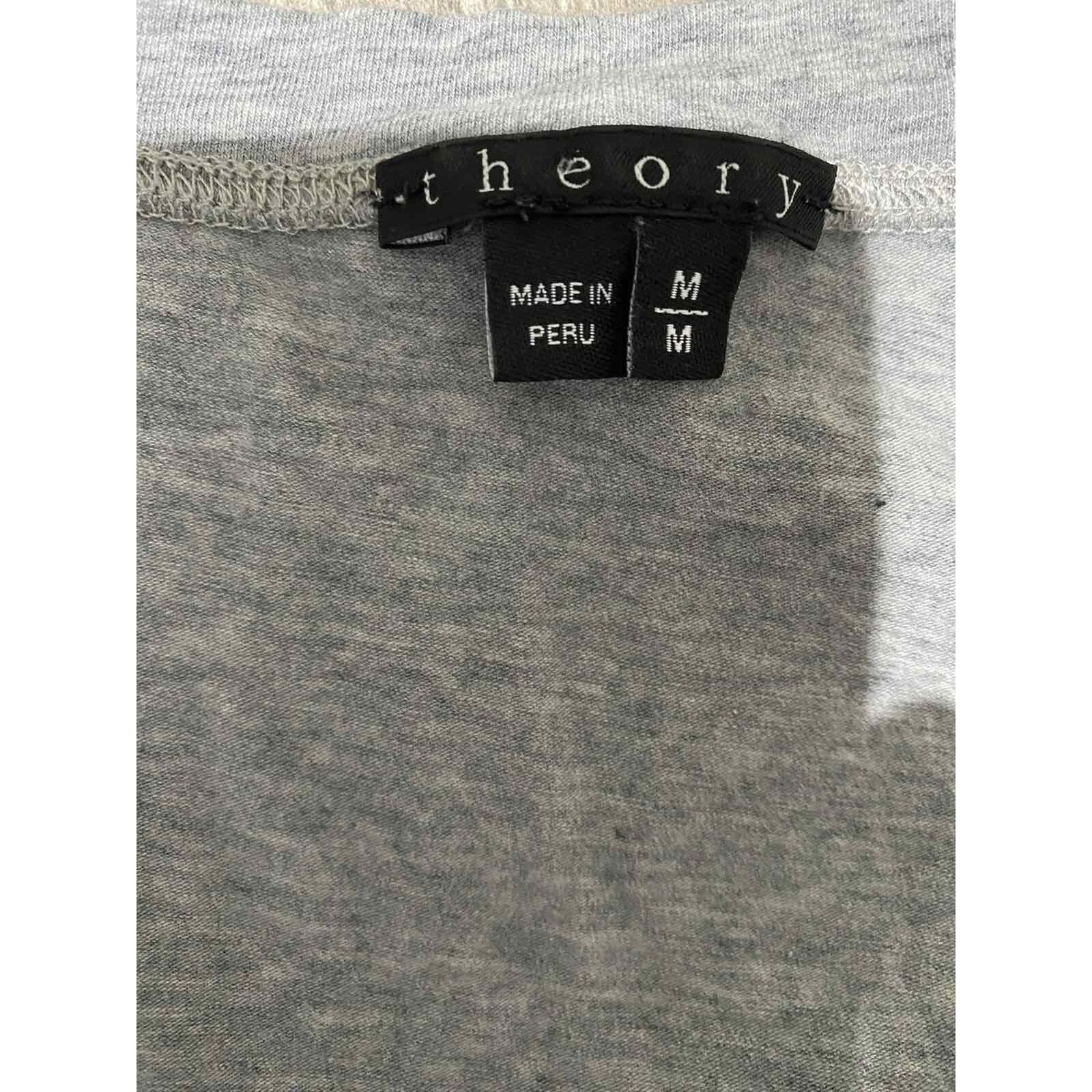 Theory Theory Women Short-Sleeve Tee Stretch Cotton Size M A000508 Size M / US 6-8 / IT 42-44 - 6 Thumbnail