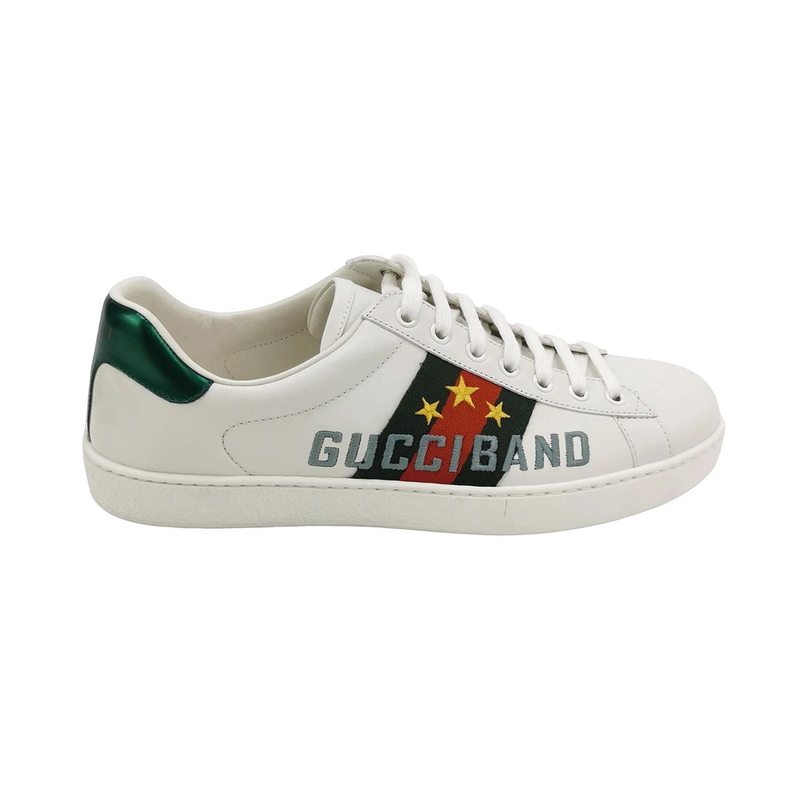 Gucci Gucci Band Ace Leather Low-Top Sneakers 40.5 Size US 7 / EU 40 - 1 Thumbnail