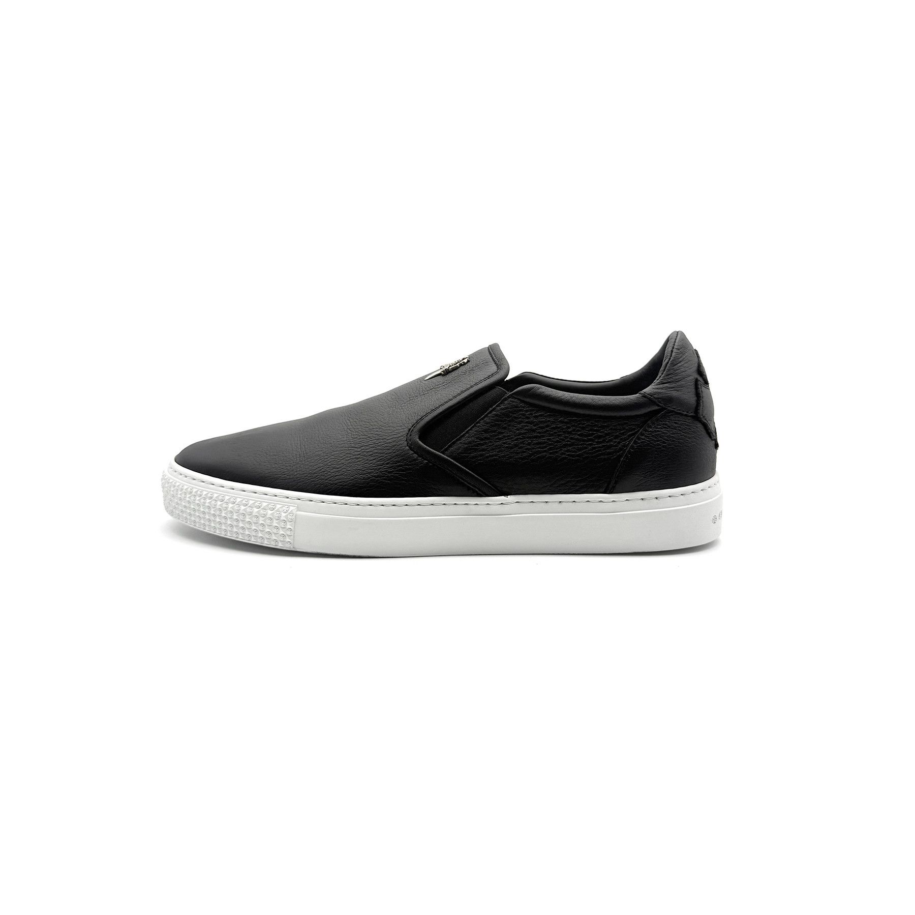 Chrome Hearts Chrome Hearts Silver Dagger Leather Slip-On Sneaker Size US 12 / EU 45 - 1 Thumbnail