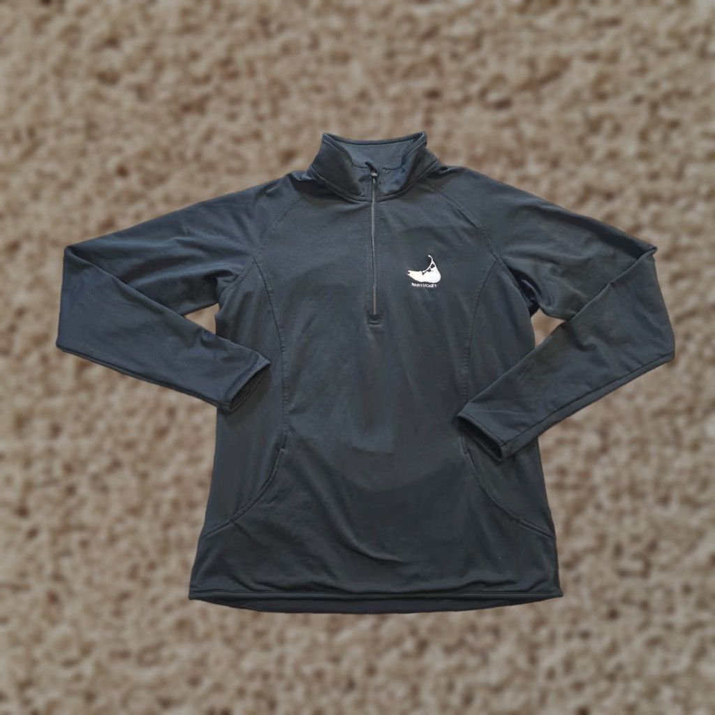 Vintage Nantucket Sweatshirt Womens Medium Black Sport-Tek 1/4 Zip Embroidery Athletic Size M / US 6-8 / IT 42-44 - 1 Thumbnail