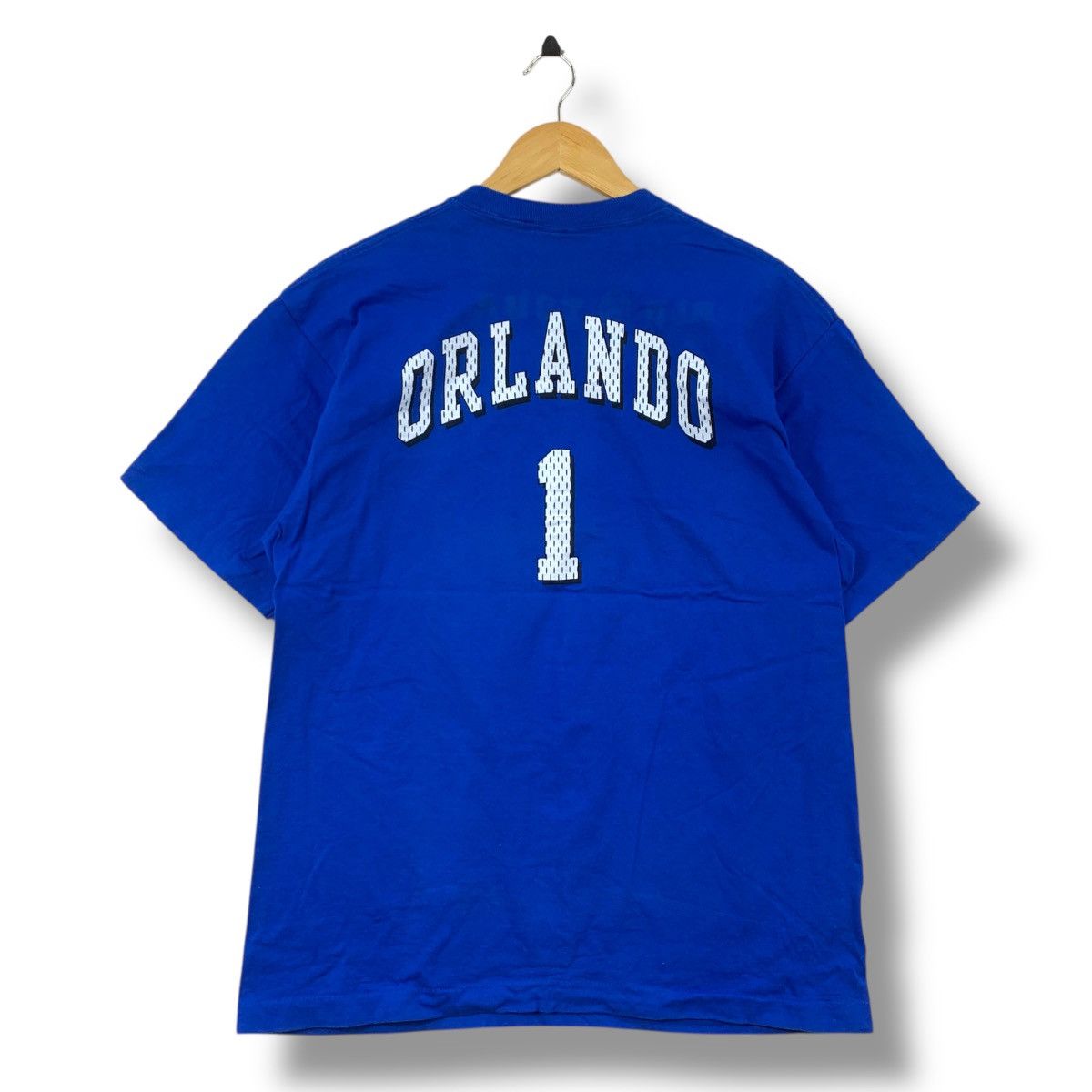 NBA × Pro Player × Vintage Vintage 90's ORLANDO MAGIC Basketball Pro Player Tee Shirt Size US L / EU 52-54 / 3 - 7 Thumbnail