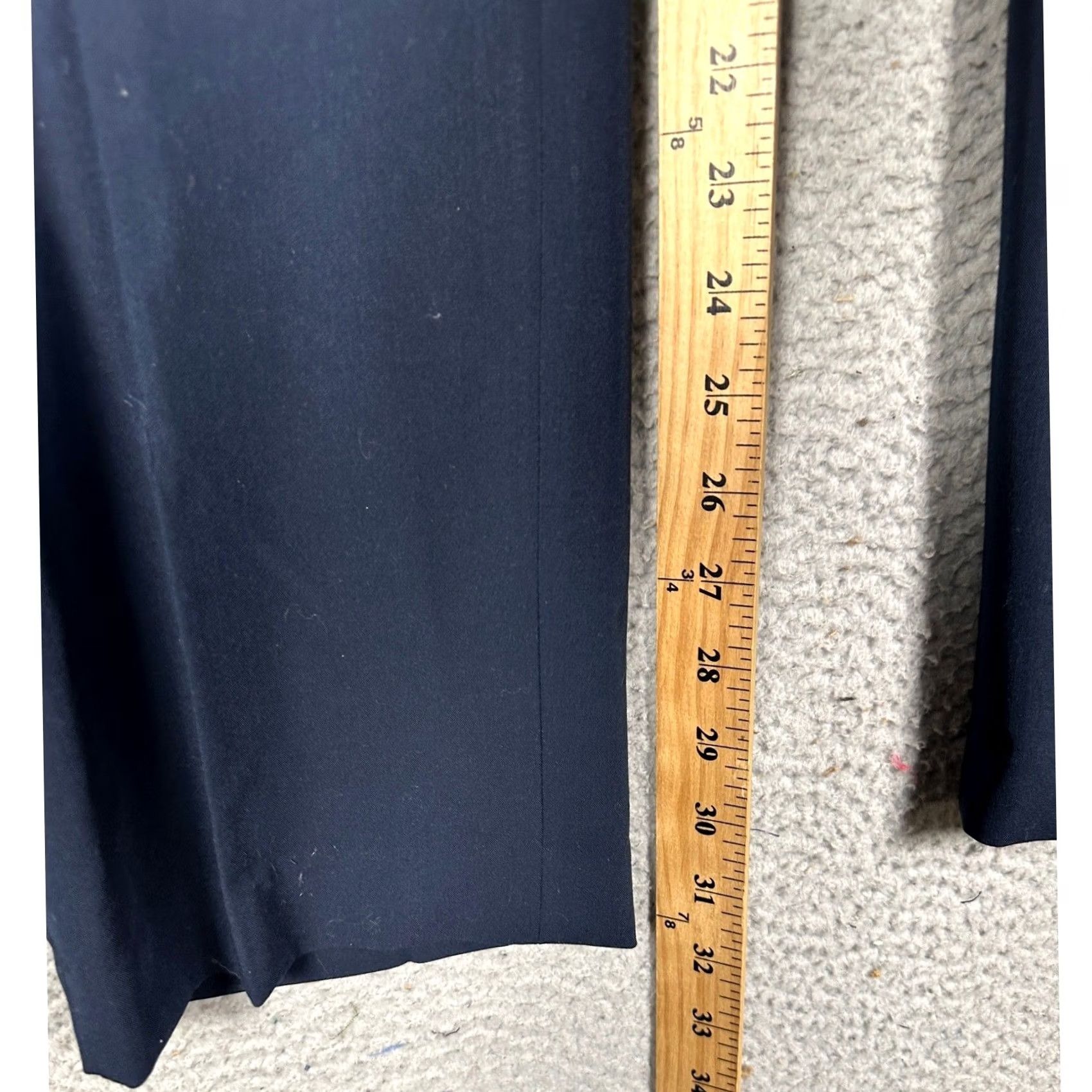 George George Performance Dress Pants Men's 32x32 Blue Classic Fit Stretch Pockets Slant Front Business Formal Workwear Size US 32 / EU 48 - 7 Thumbnail