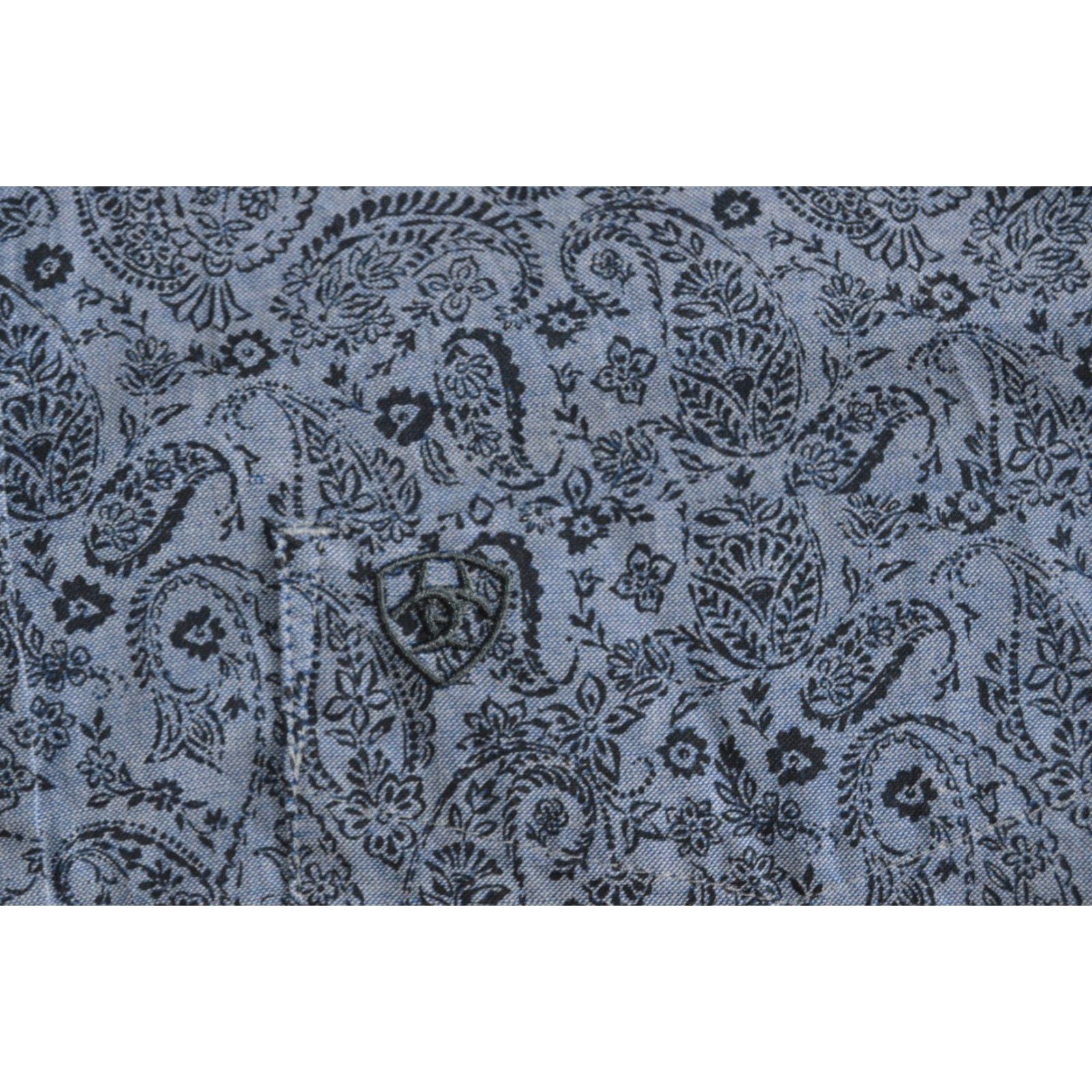 Ariat Ariat Paisley L/S Western Cowboy Button Up Shirt Indigo Paisley Sz S Stretch - Mens Shirt Size US S / EU 44-46 / 1 - 3 Thumbnail