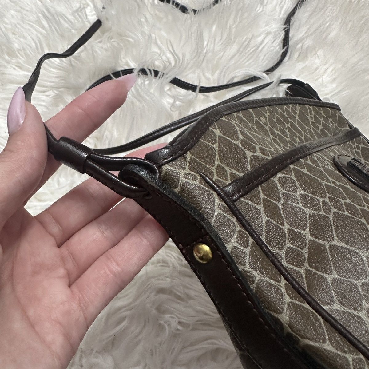 Nina Ricci Vintage Nina Ricci Brown Leather Crossbody Sling Bag Size ONE SIZE - 2 Thumbnail
