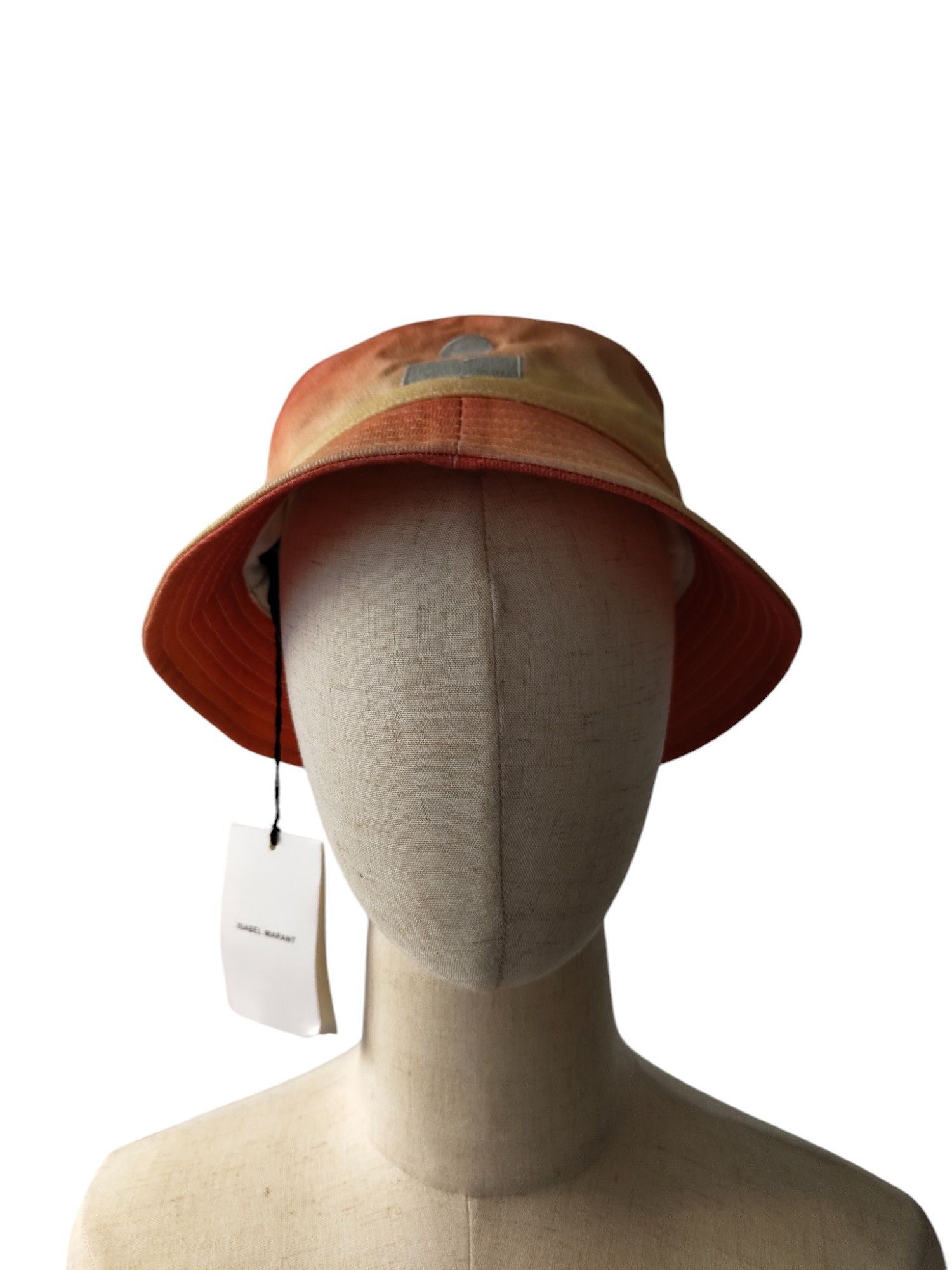 Isabel Marant Orange And Yellow Gradient Bucket Hat Size ONE SIZE - 3 Thumbnail