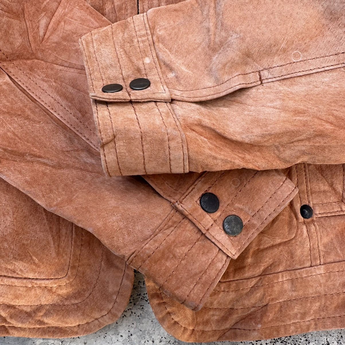 agnes b. Vintage Suede Leather Women Jacket by Agnes B Size XS / US 0-2 / IT 36-38 - 9 Thumbnail