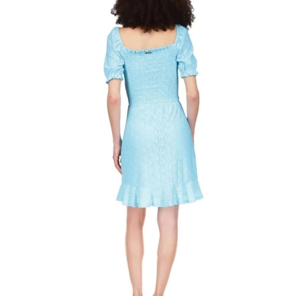 Michael Kors Michael Kors l NWT Turquoise Smocked Eyelet Dress Medium Size M / US 6-8 / IT 42-44 - 2 Thumbnail