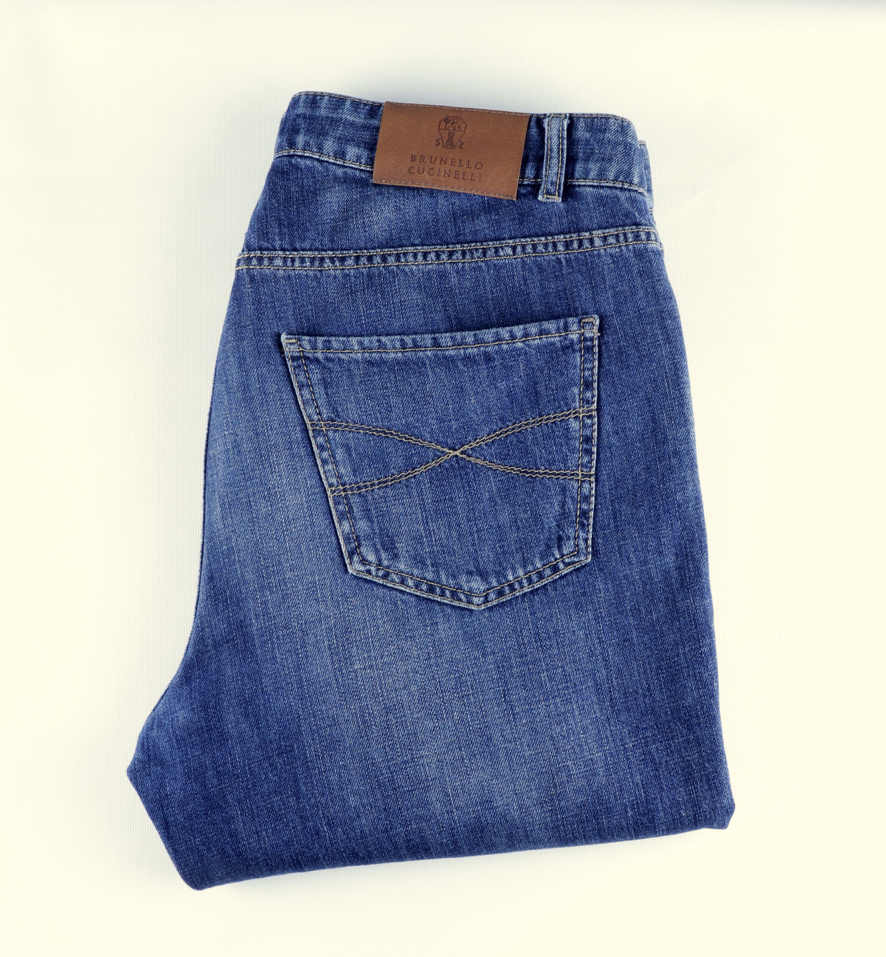 Brunello Cucinelli BRUNELLO CUCINELLI Size IT48 Navy Blue Denim Cotton Jeans Size US 32 / EU 48 - 8 Thumbnail