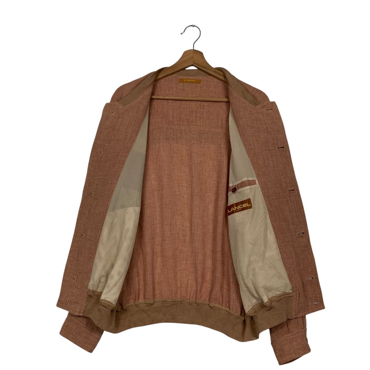 Lancel Vintage 90’s LANCEL Knitted Button Bomber Jacket #2862-C129 Size US L / EU 52-54 / 3 - 11 Thumbnail